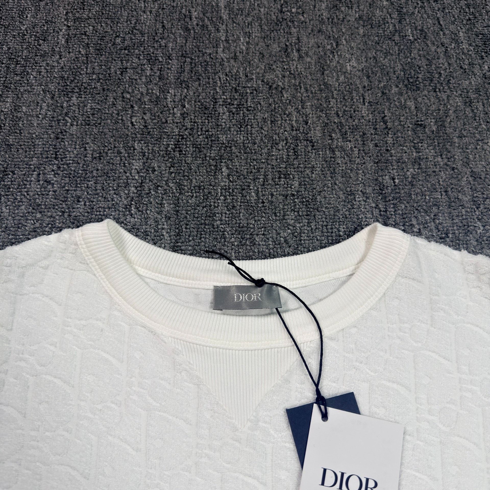 Dior Dior Oblique Terry Cotton T-Shirt XS Size US XS / EU 42 / 0 - 3 Thumbnail