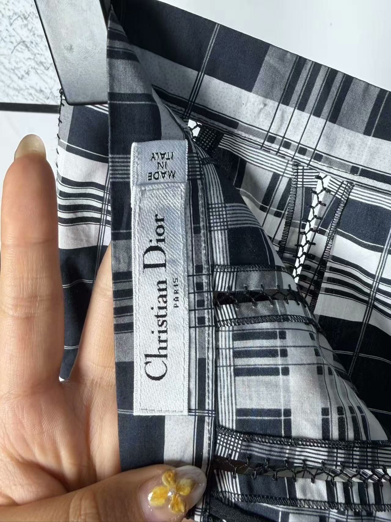 Dior Dior Plaid White Skirt 28 Women Size 28" / US 6 / IT 42 - 4 Thumbnail