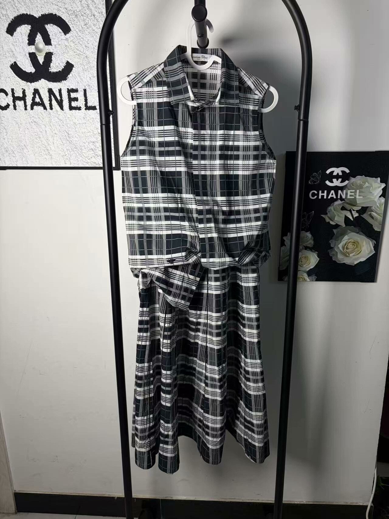 Dior Dior Plaid White Skirt 28 Women Size 28" / US 6 / IT 42 - 5 Thumbnail