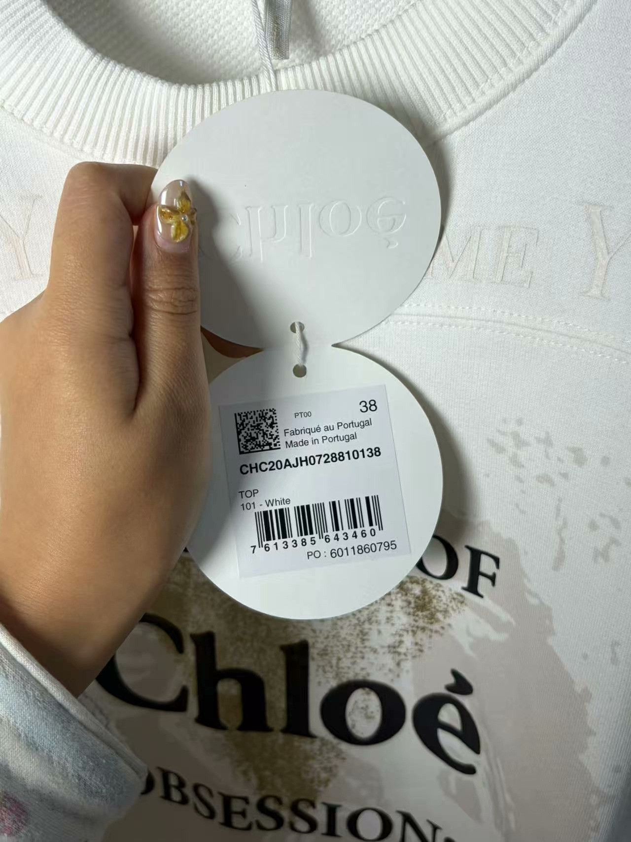 Chloe Chloe White Hoodie L Women Size L / US 10 / IT 46 - 5 Thumbnail