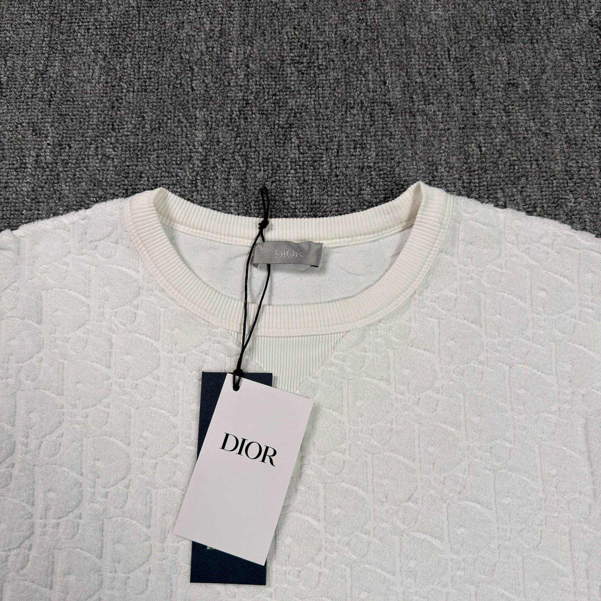 Dior Dior Oblique Terry Cotton T-Shirt Size S Size US S / EU 44-46 / 1 - 3 Thumbnail