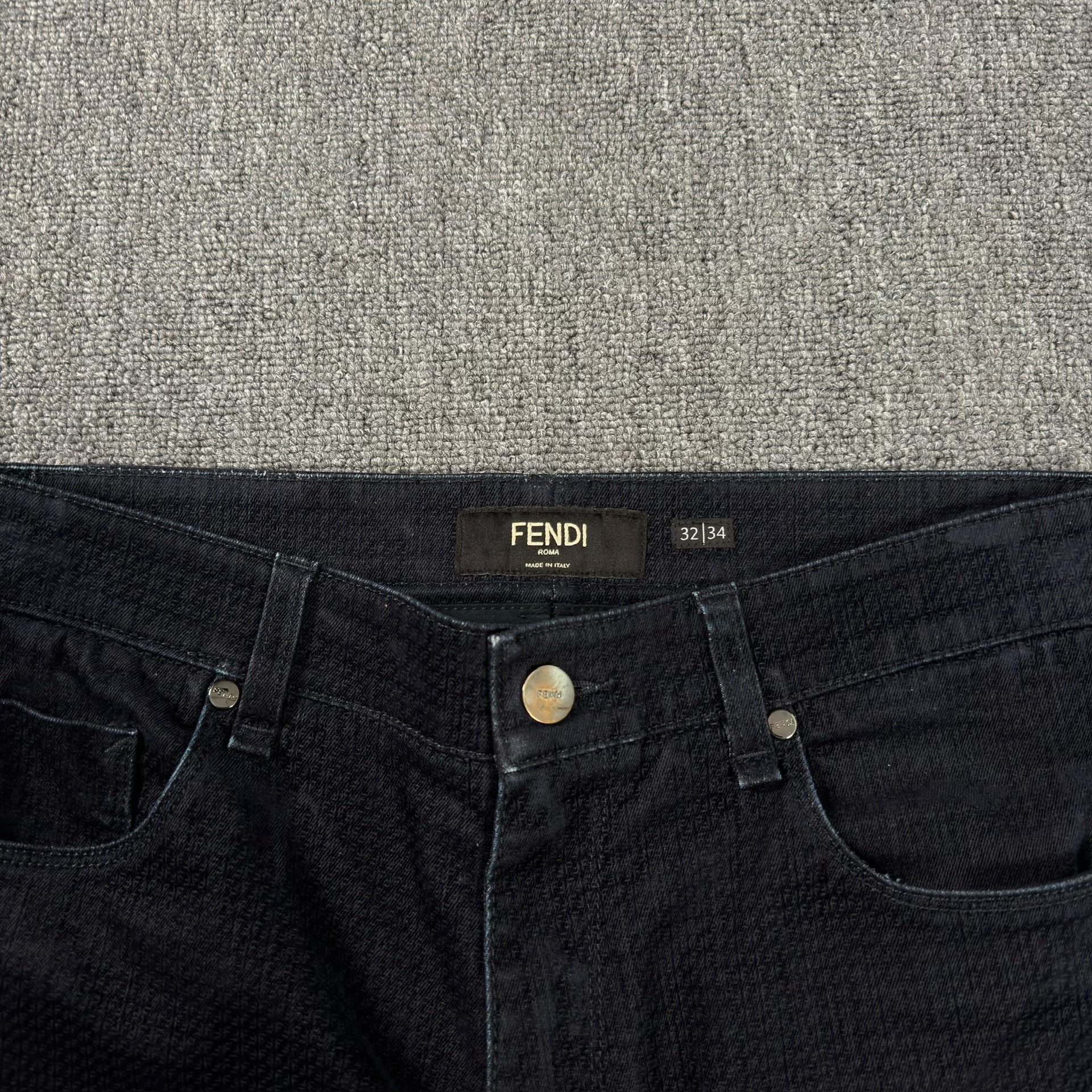 Fendi Fendi Flocked Monogram Jeans 32 Size US 32 / EU 48 - 3 Thumbnail