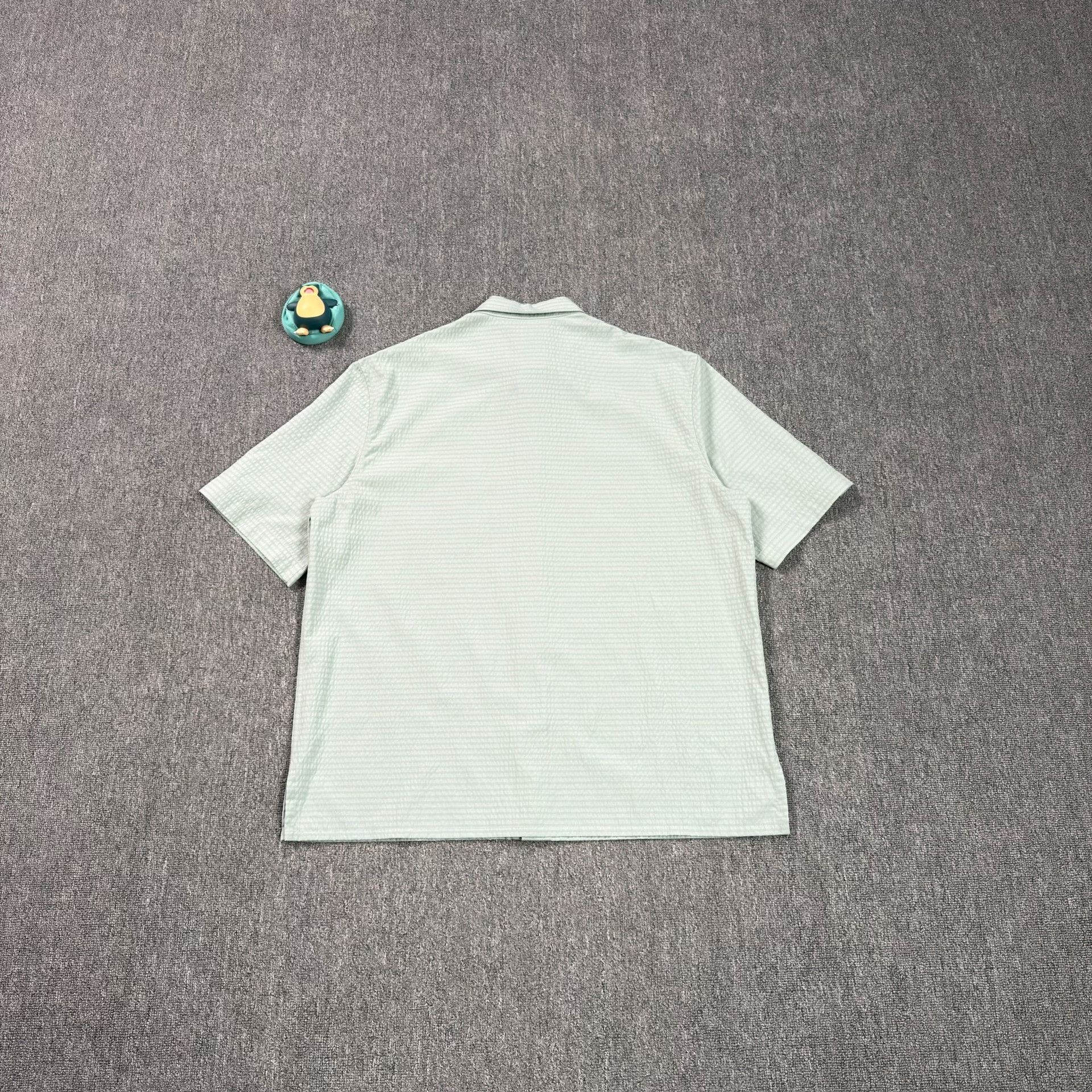 Dior Dior Green Textured Striped Short Sleeve Shirt 42 Size US L / EU 52-54 / 3 - 2 Thumbnail