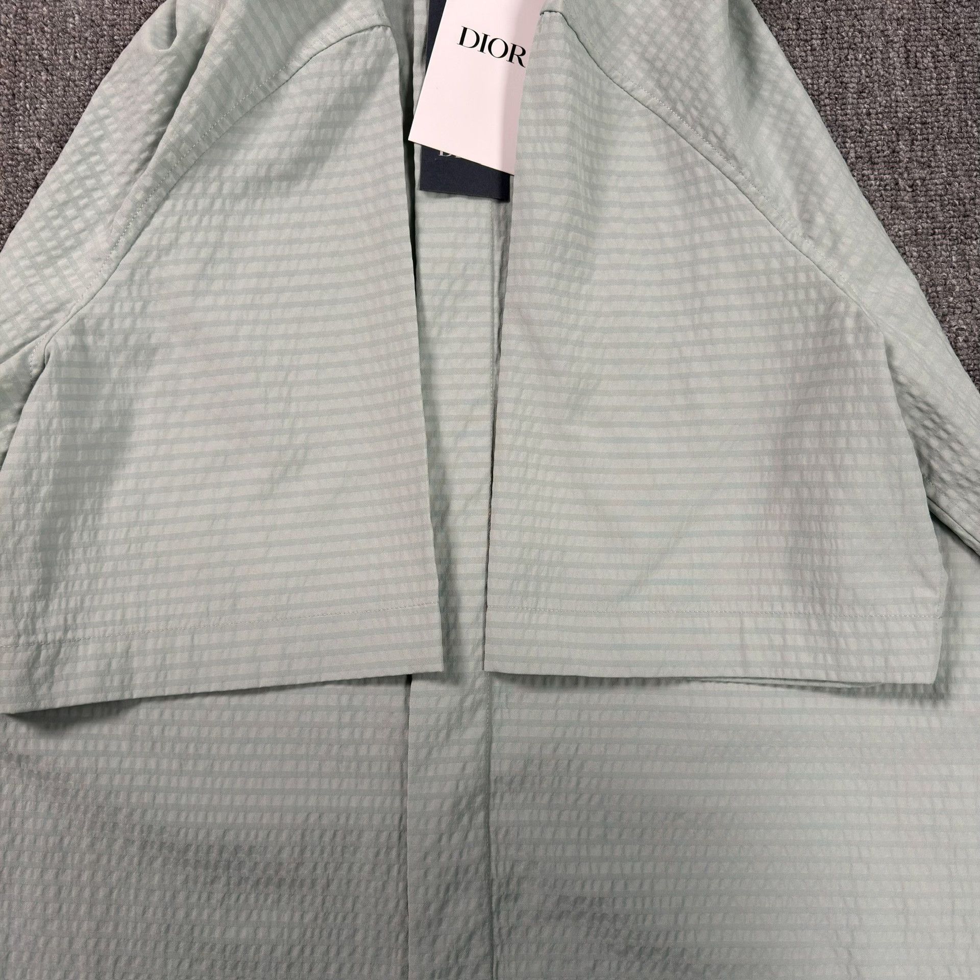 Dior Dior Green Textured Striped Short Sleeve Shirt 42 Size US L / EU 52-54 / 3 - 4 Thumbnail