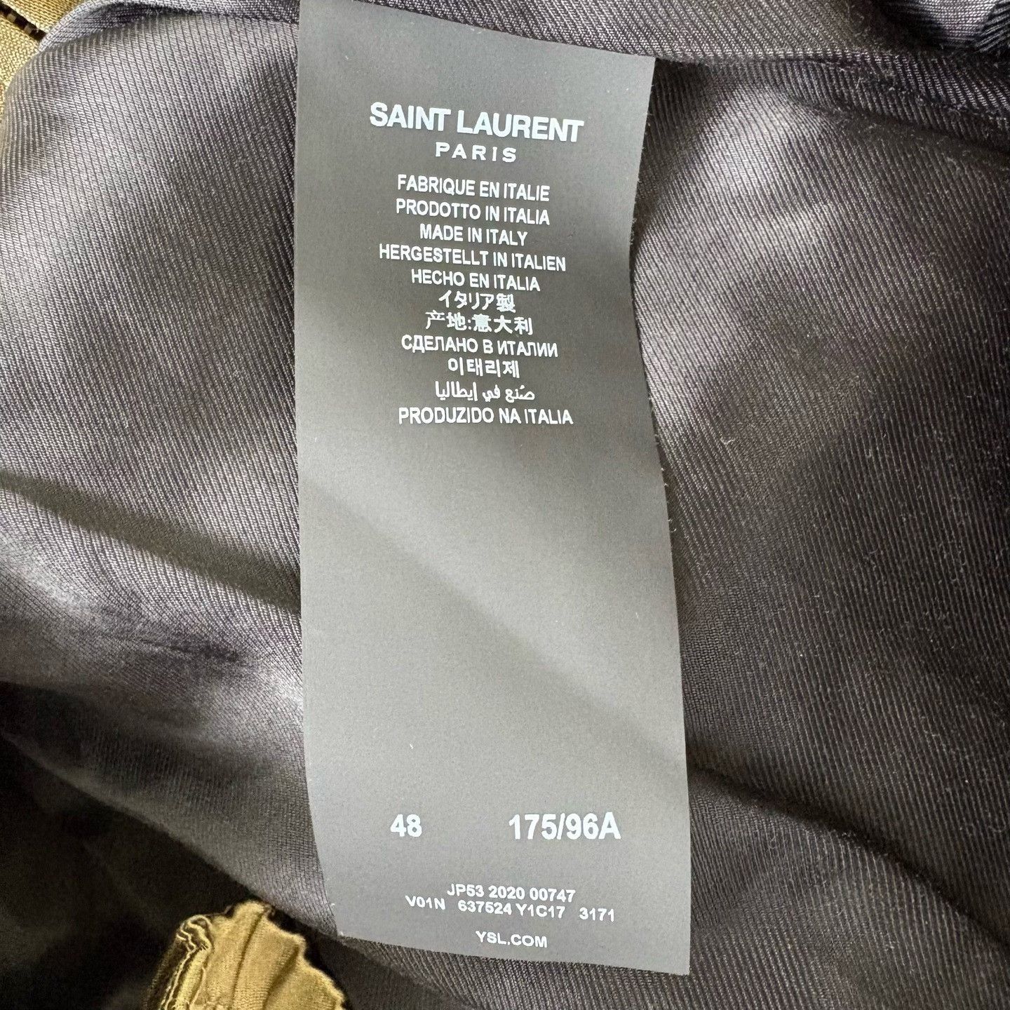 Saint Laurent Paris Saint Laurent Paris Metallic Gold Light Jacket l Men Size US L / EU 52-54 / 3 - 4 Thumbnail