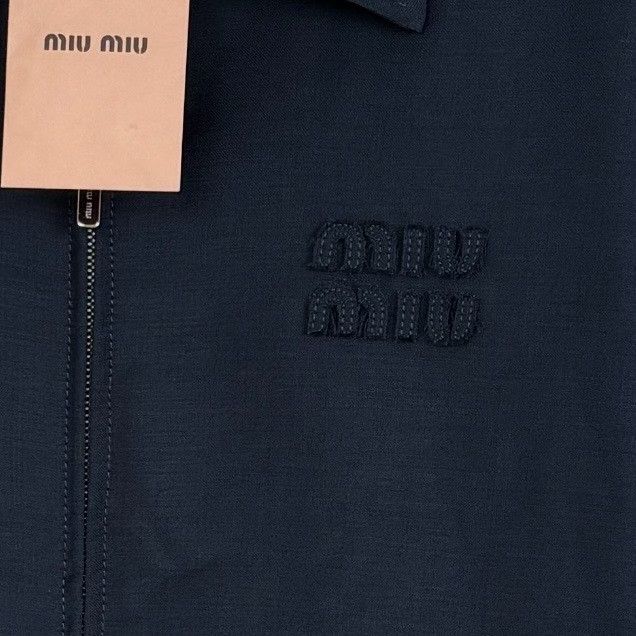 Miu Miu Miu Miu Retro Embroidered Blue Jacket M Women Size M / US 6-8 / IT 42-44 - 5 Thumbnail