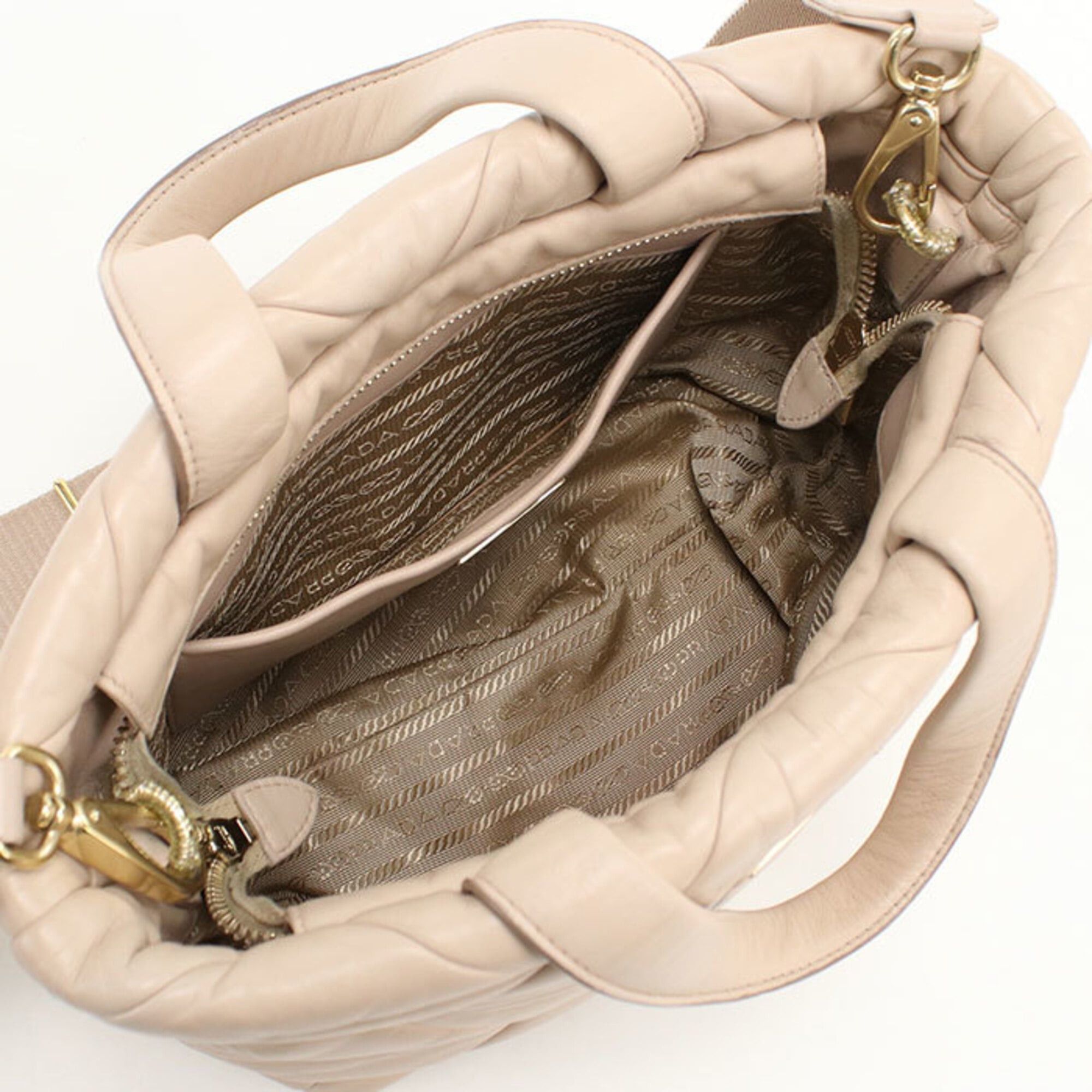 Prada Prada 2-way tote bag for women, beige Size ONE SIZE - 3 Thumbnail