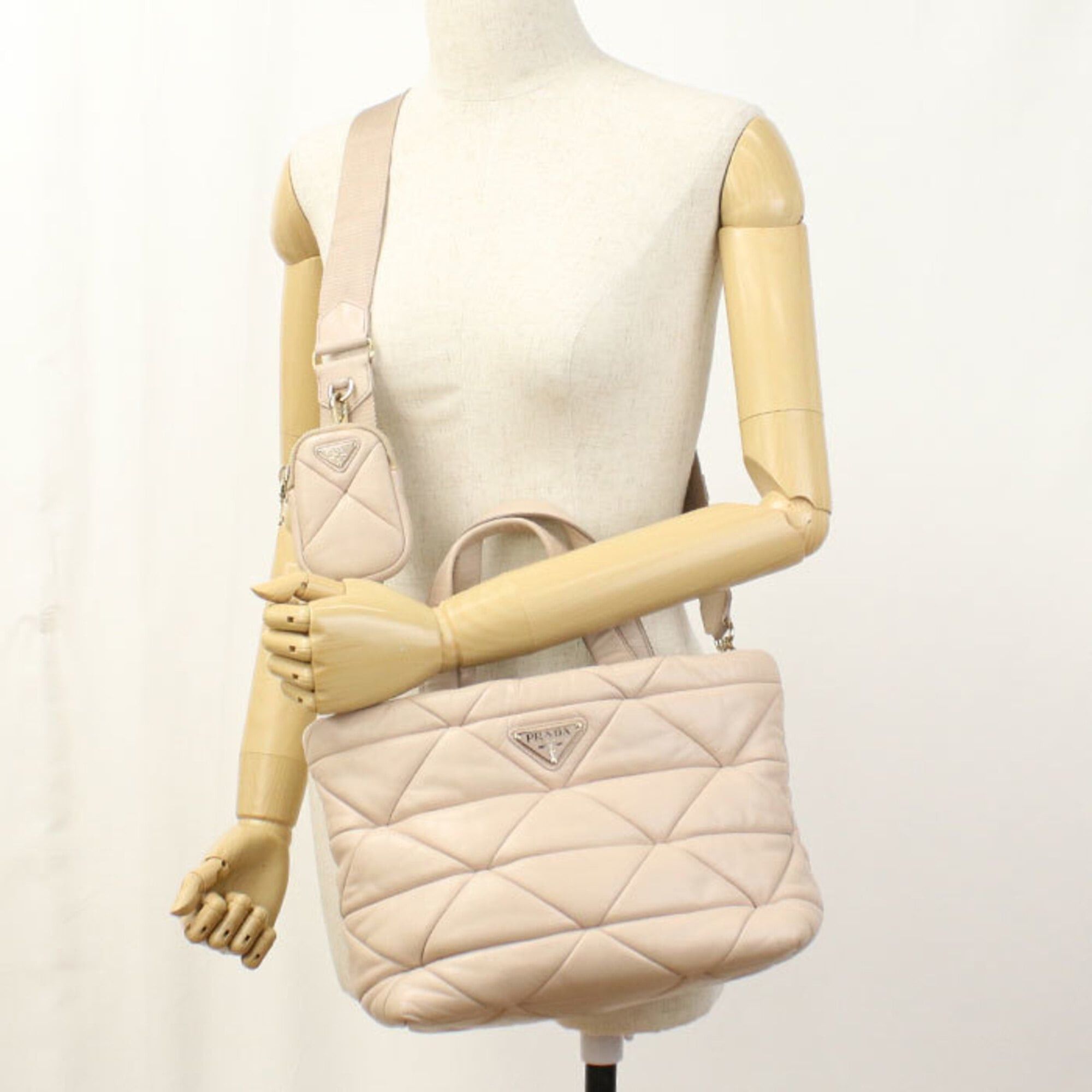 Prada Prada 2-way tote bag for women, beige Size ONE SIZE - 8 Thumbnail