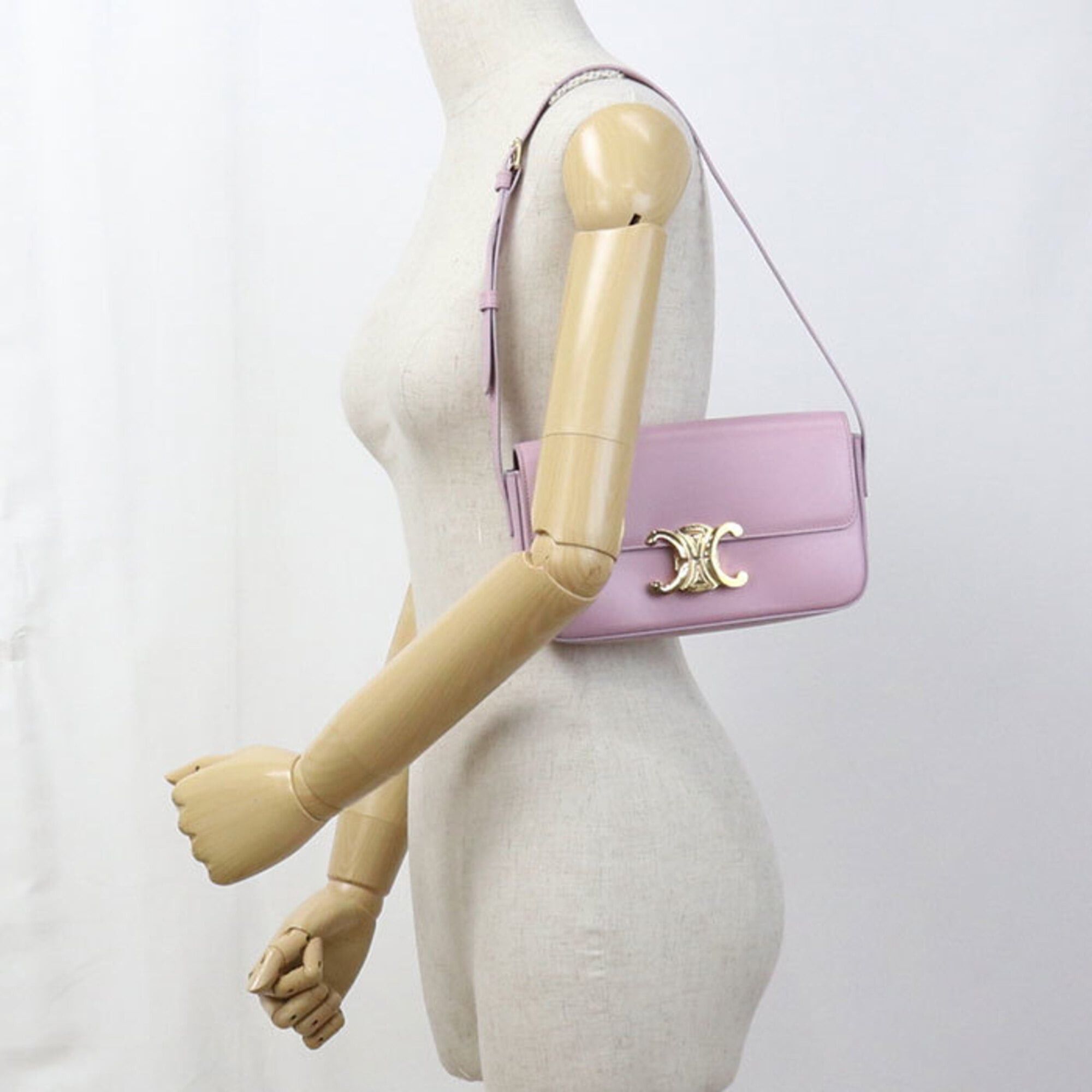 Celine CELINE Triomphe Shoulder Bag for Women, Pink Size ONE SIZE - 9 Thumbnail