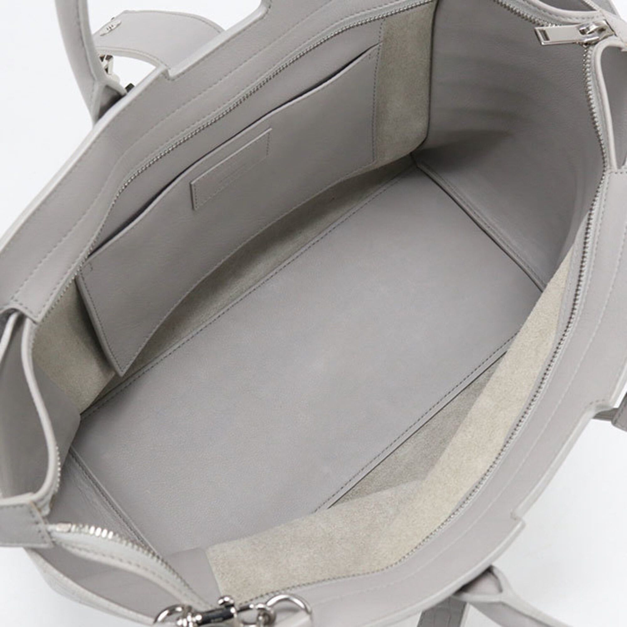 Saint Laurent Paris Saint Laurent handbag 436832 2WAY Downtown Cabas Women's Gray Size ONE SIZE - 3 Thumbnail
