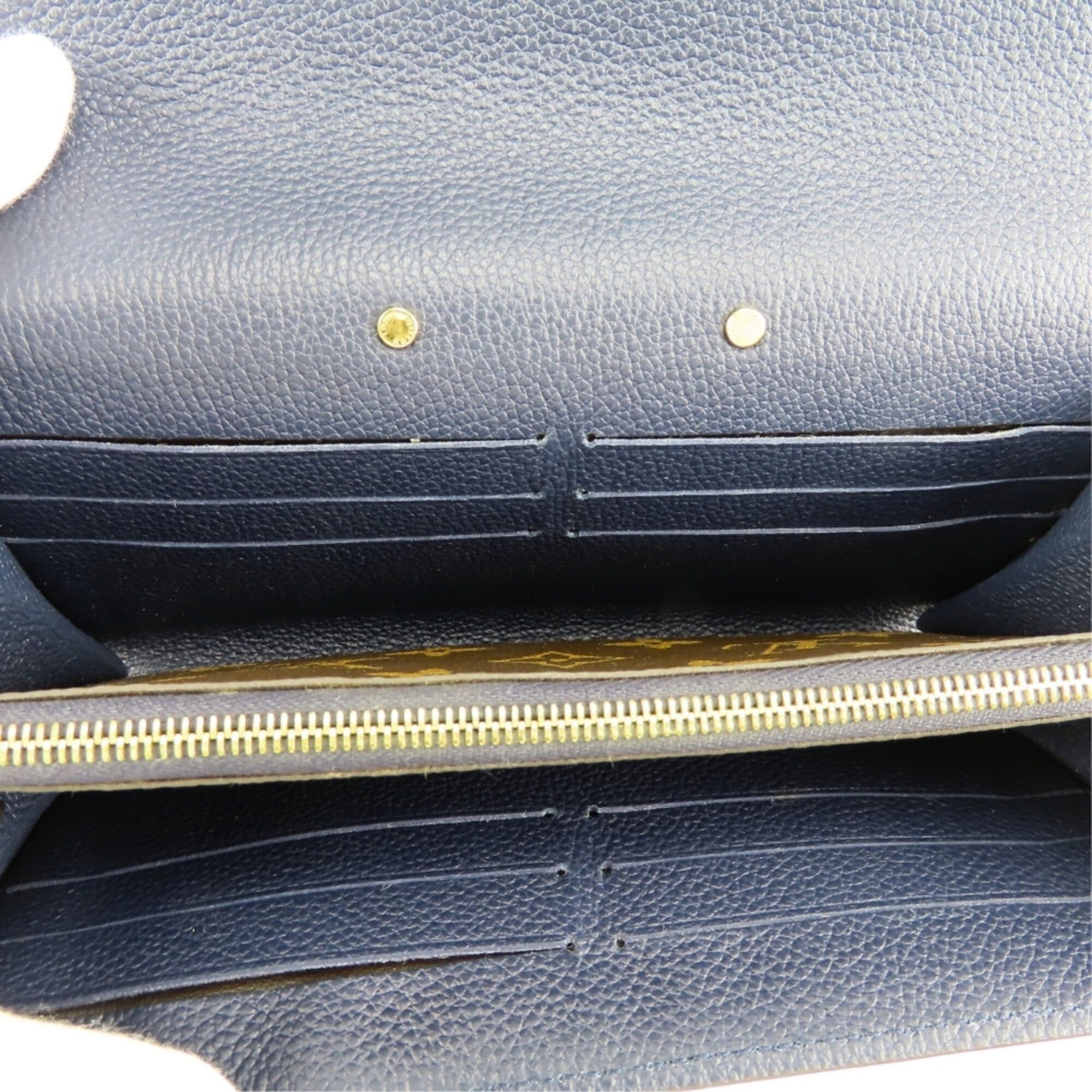 Louis Vuitton Louis Vuitton Portefeuille Pallas M64092 Monogram Leather Long Wallet, Blue Marine Brown, Women's LOUIS VUITTON Size ONE SIZE - 19 Thumbnail