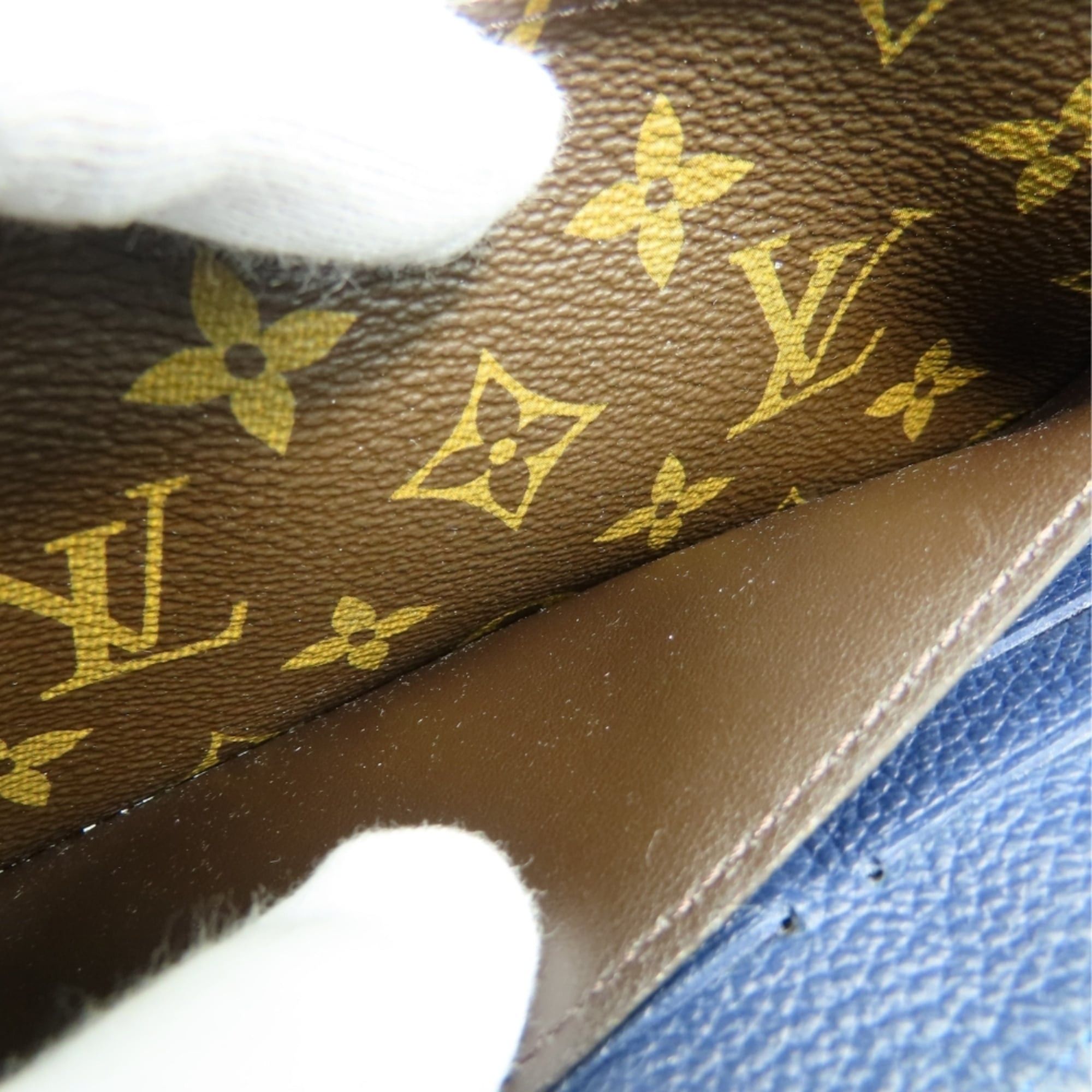 Louis Vuitton Louis Vuitton Portefeuille Pallas M64092 Monogram Leather Long Wallet, Blue Marine Brown, Women's LOUIS VUITTON Size ONE SIZE - 24 Thumbnail