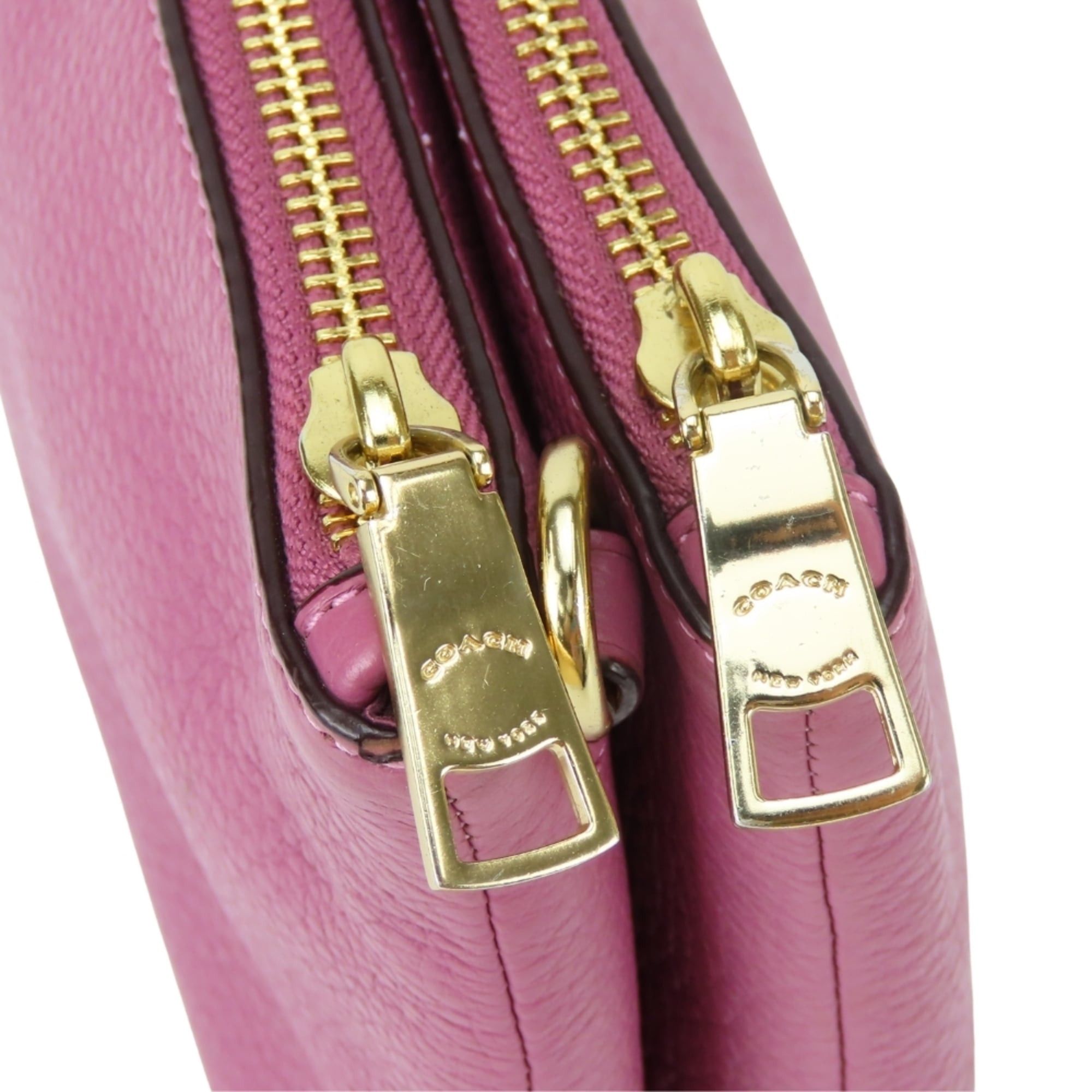 Coach Coach Shoulder Bag, Double Zipper, F34265, Leather, Pink/Purple, Women's, COACH Size ONE SIZE - 13 Thumbnail