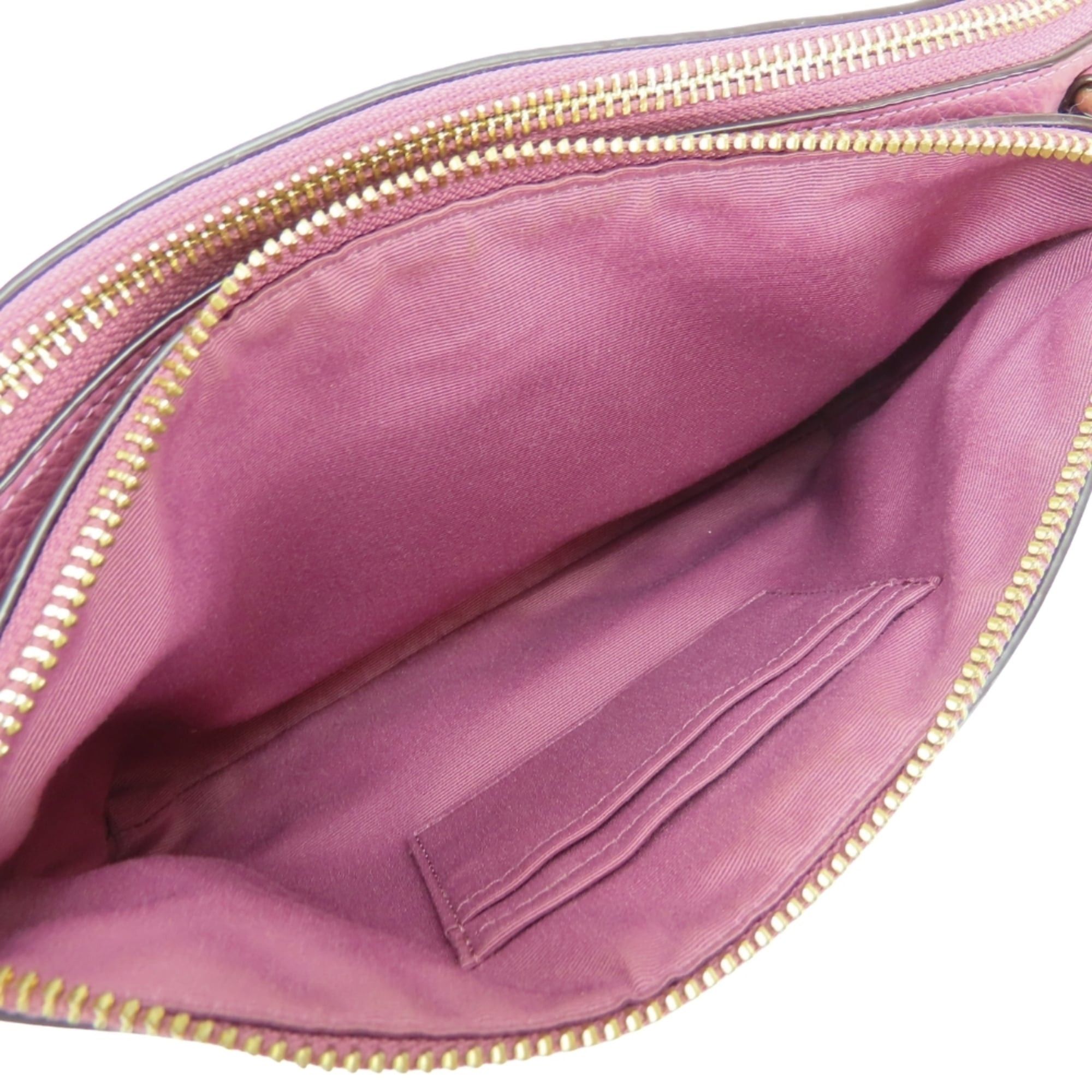 Coach Coach Shoulder Bag, Double Zipper, F34265, Leather, Pink/Purple, Women's, COACH Size ONE SIZE - 15 Thumbnail