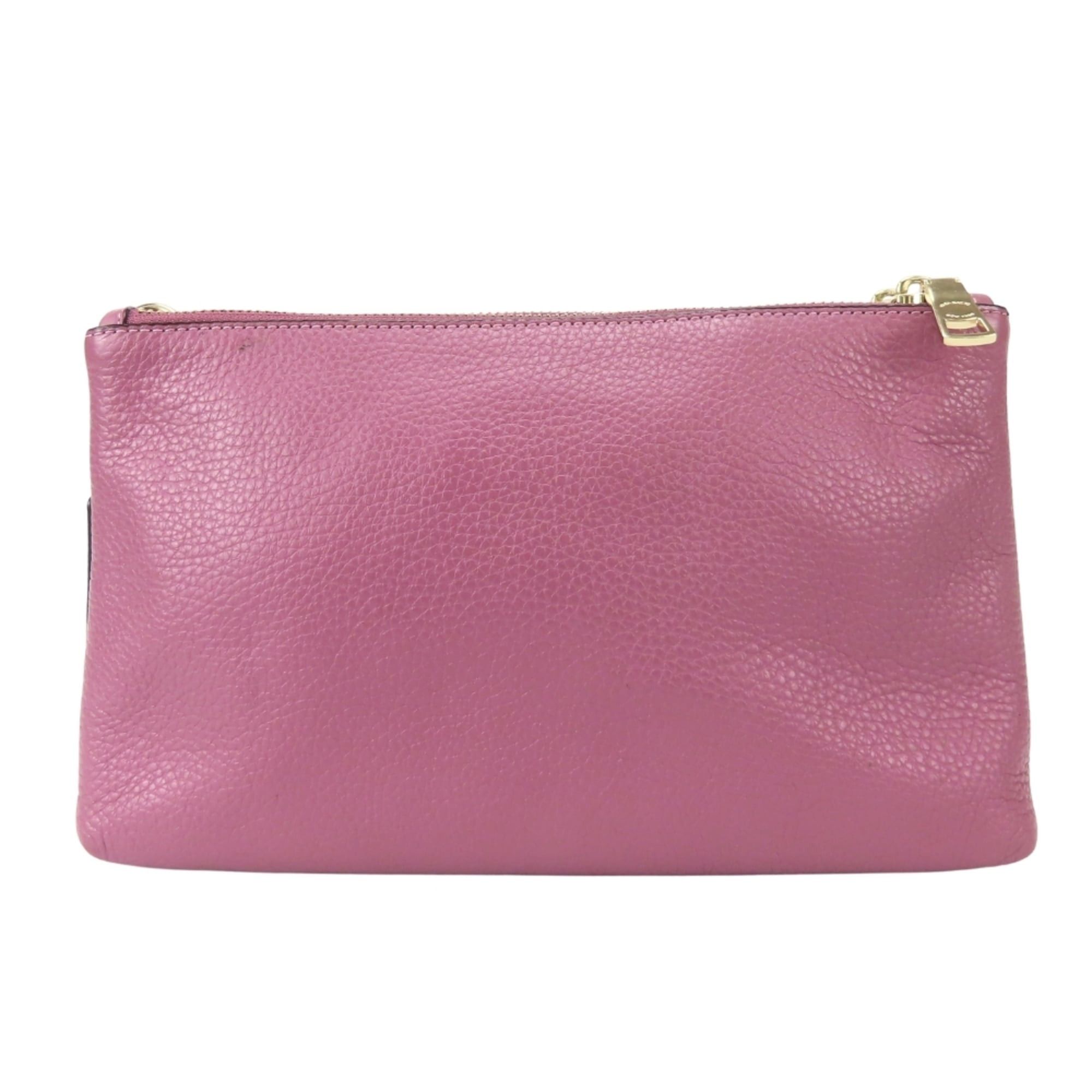 Coach Coach Shoulder Bag, Double Zipper, F34265, Leather, Pink/Purple, Women's, COACH Size ONE SIZE - 5 Thumbnail