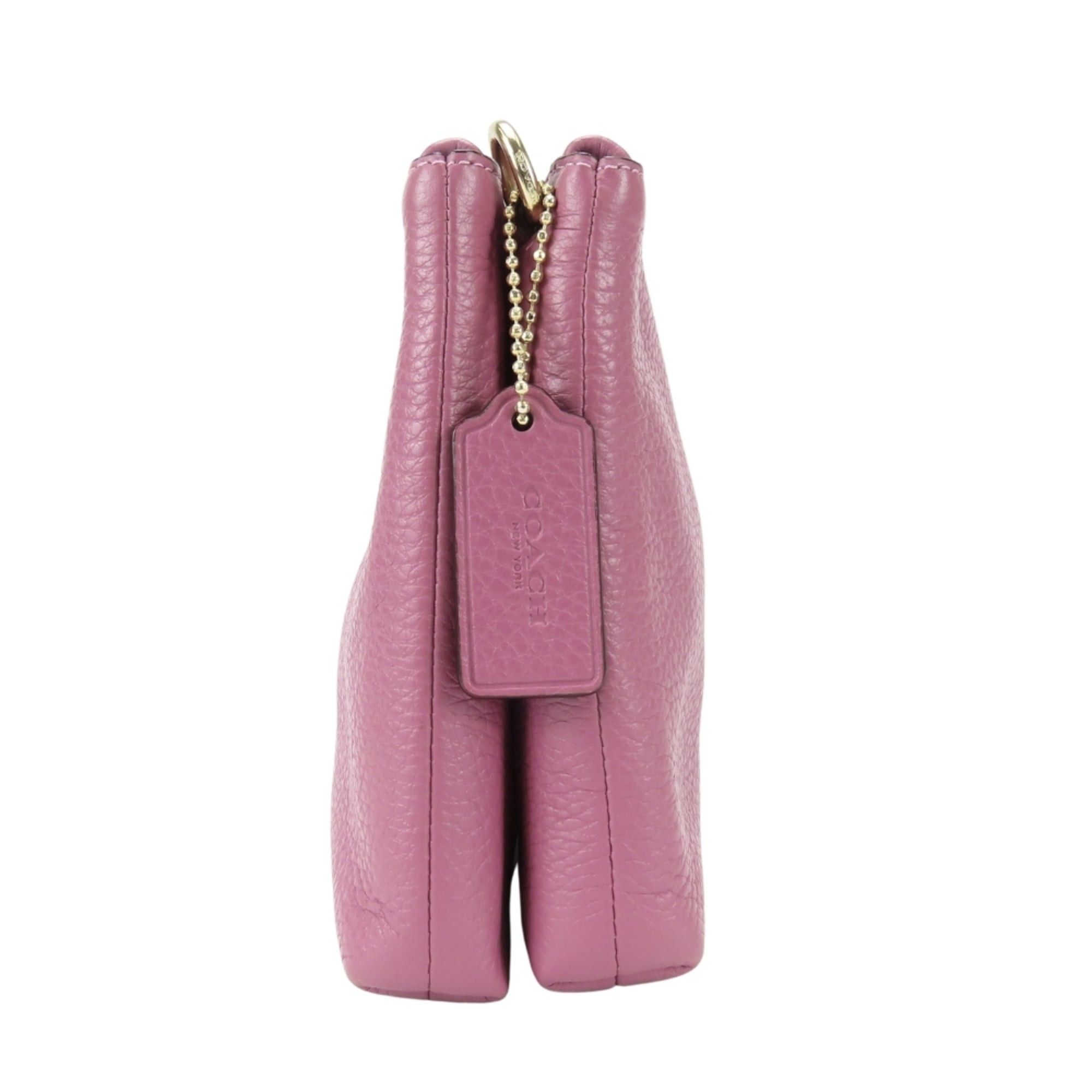 Coach Coach Shoulder Bag, Double Zipper, F34265, Leather, Pink/Purple, Women's, COACH Size ONE SIZE - 4 Thumbnail
