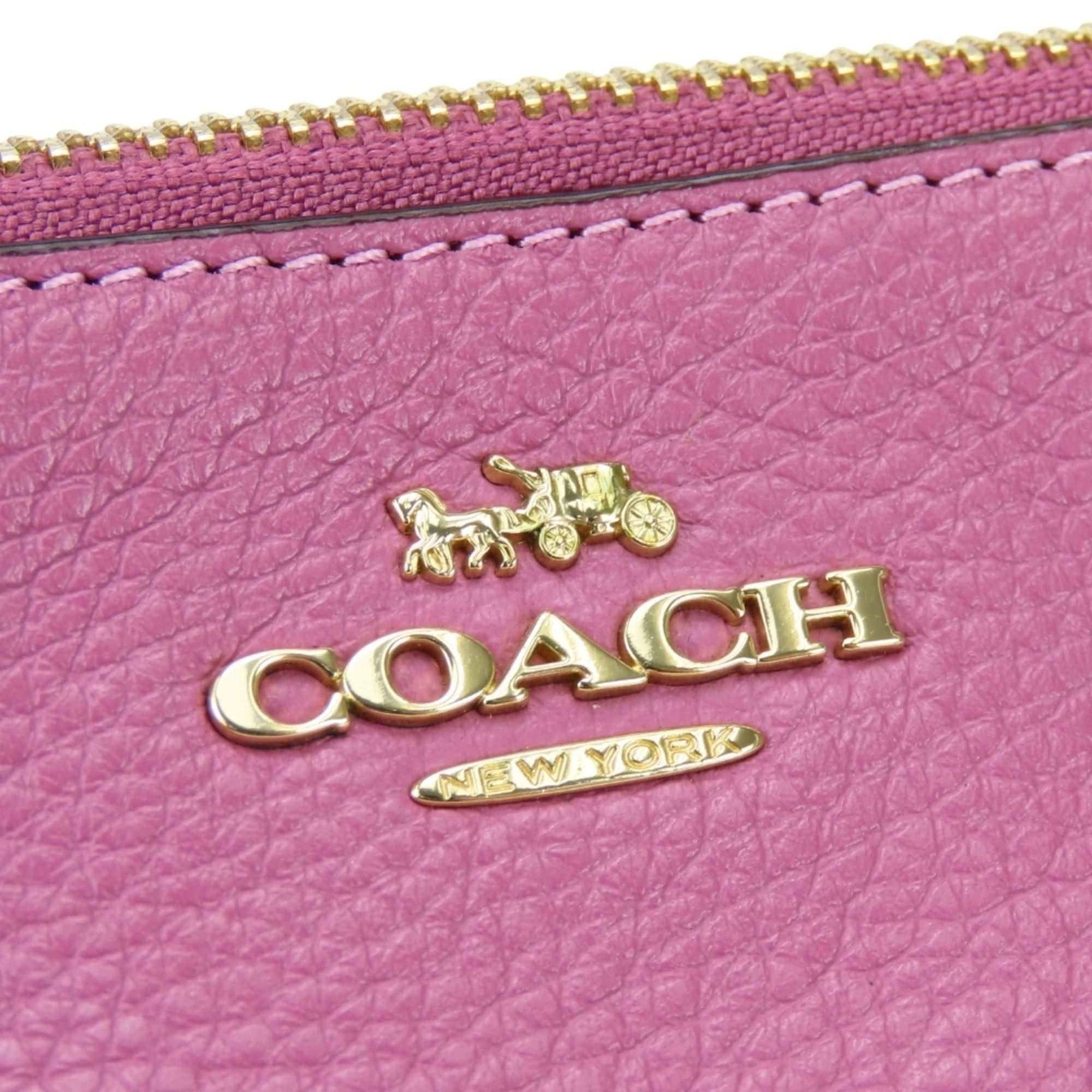 Coach Coach Shoulder Bag, Double Zipper, F34265, Leather, Pink/Purple, Women's, COACH Size ONE SIZE - 12 Thumbnail