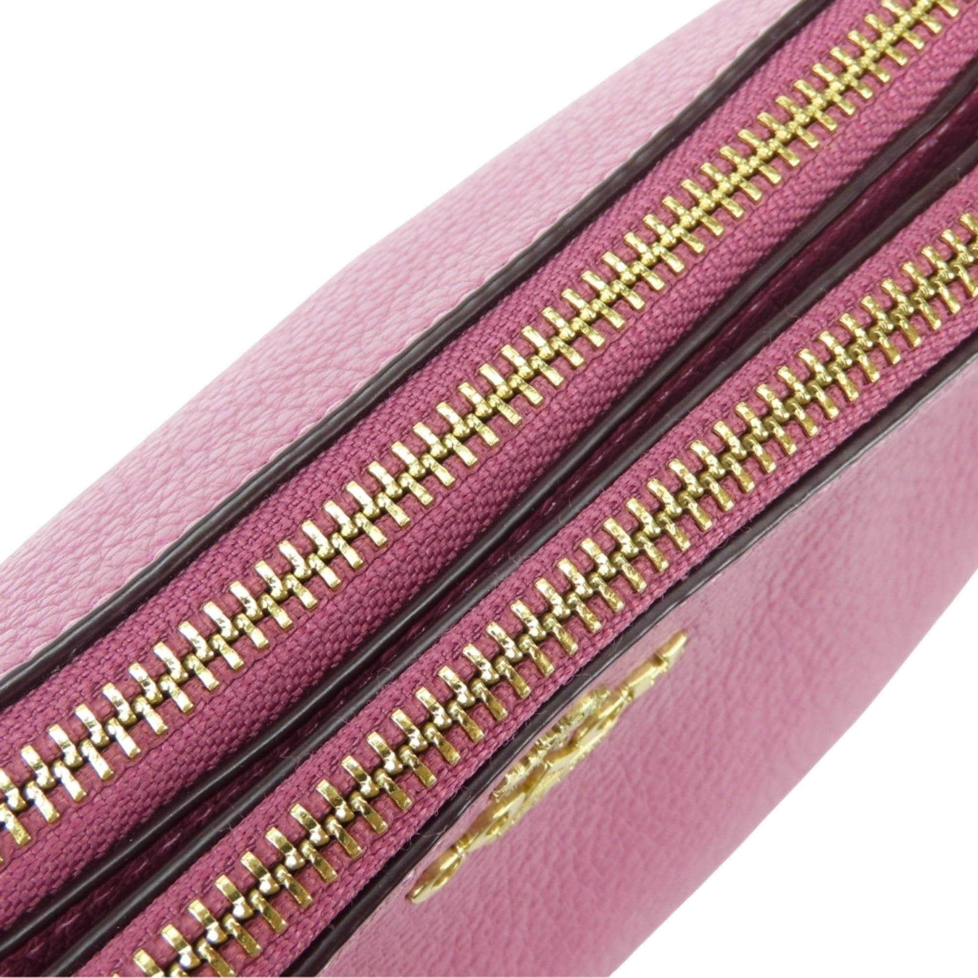 Coach Coach Shoulder Bag, Double Zipper, F34265, Leather, Pink/Purple, Women's, COACH Size ONE SIZE - 14 Thumbnail