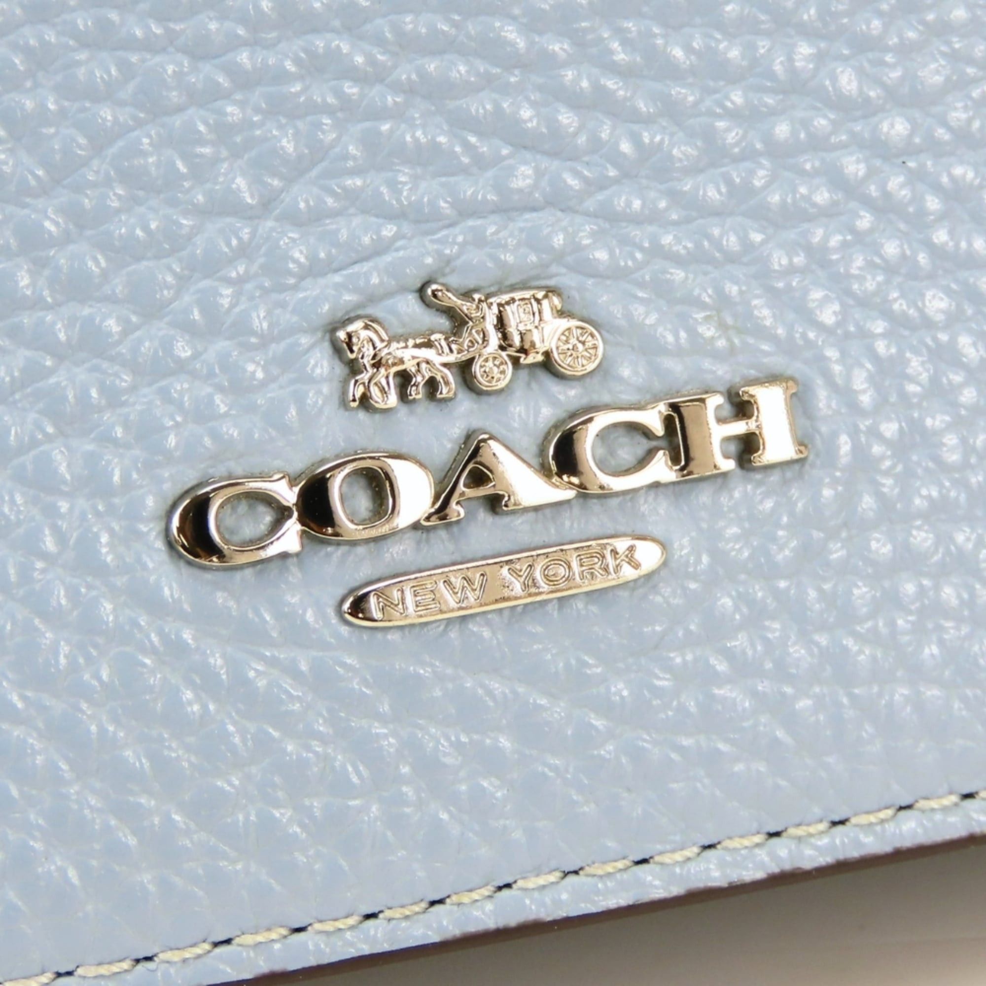 Coach Coach Long Wallet Shoulder F30256 Leather Blue Bag Clutch for Women COACH Size ONE SIZE - 10 Thumbnail