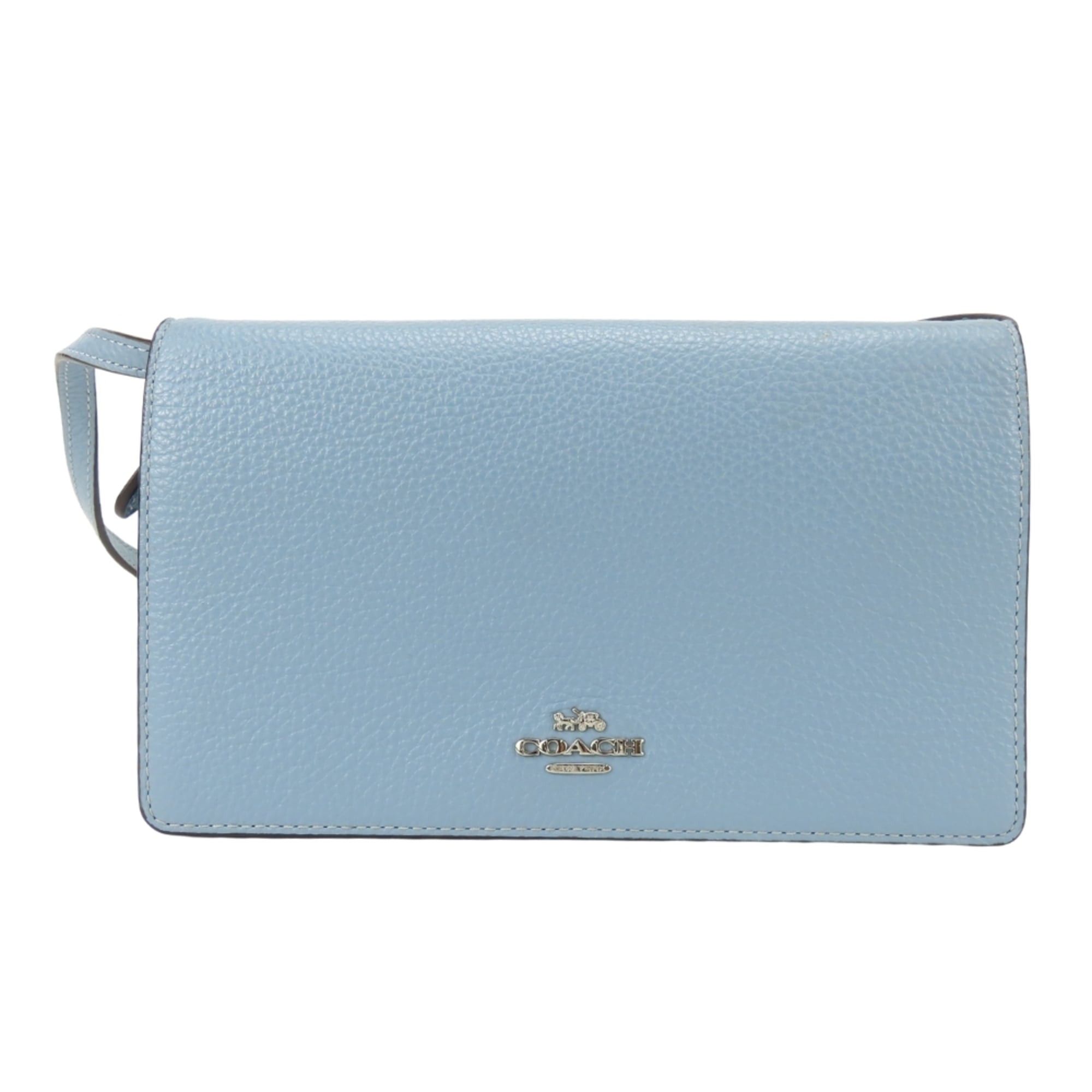 Coach Coach Long Wallet Shoulder F30256 Leather Blue Bag Clutch for Women COACH Size ONE SIZE - 3 Thumbnail