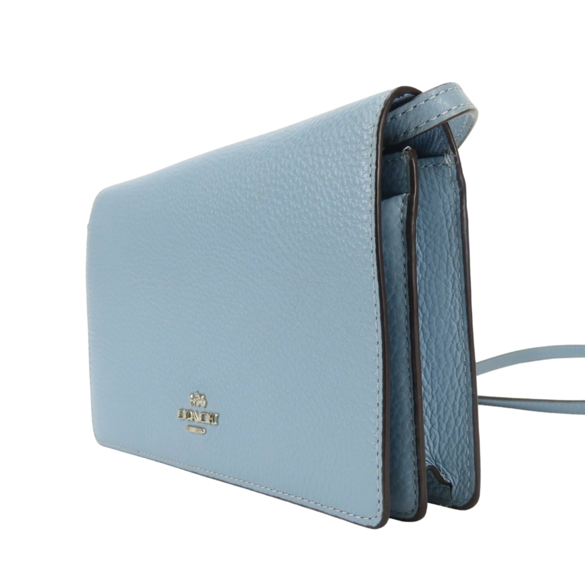 Coach Coach Long Wallet Shoulder F30256 Leather Blue Bag Clutch for Women COACH Size ONE SIZE - 4 Thumbnail