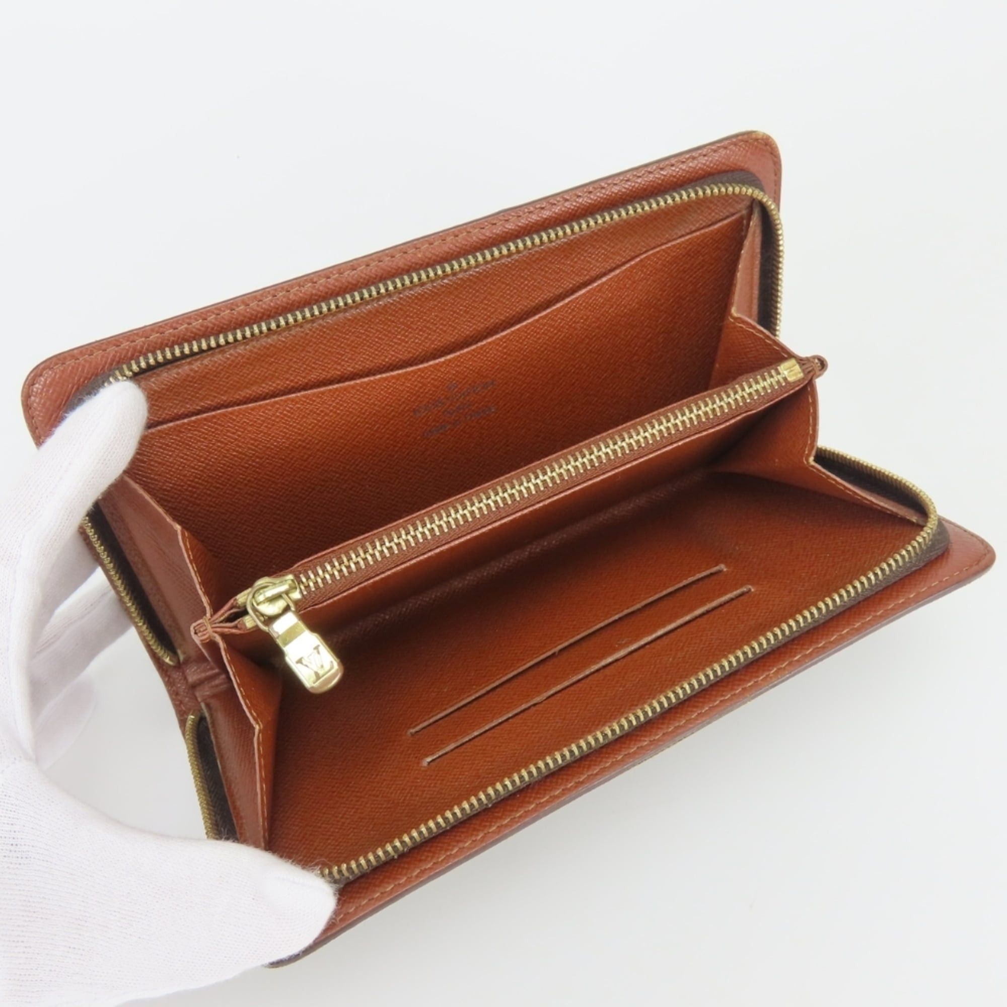 Louis Vuitton Louis Vuitton Long Wallet Portemonnaie Zip M61727 Monogram Brown Women's LOUIS VUITTON Size ONE SIZE - 11 Thumbnail