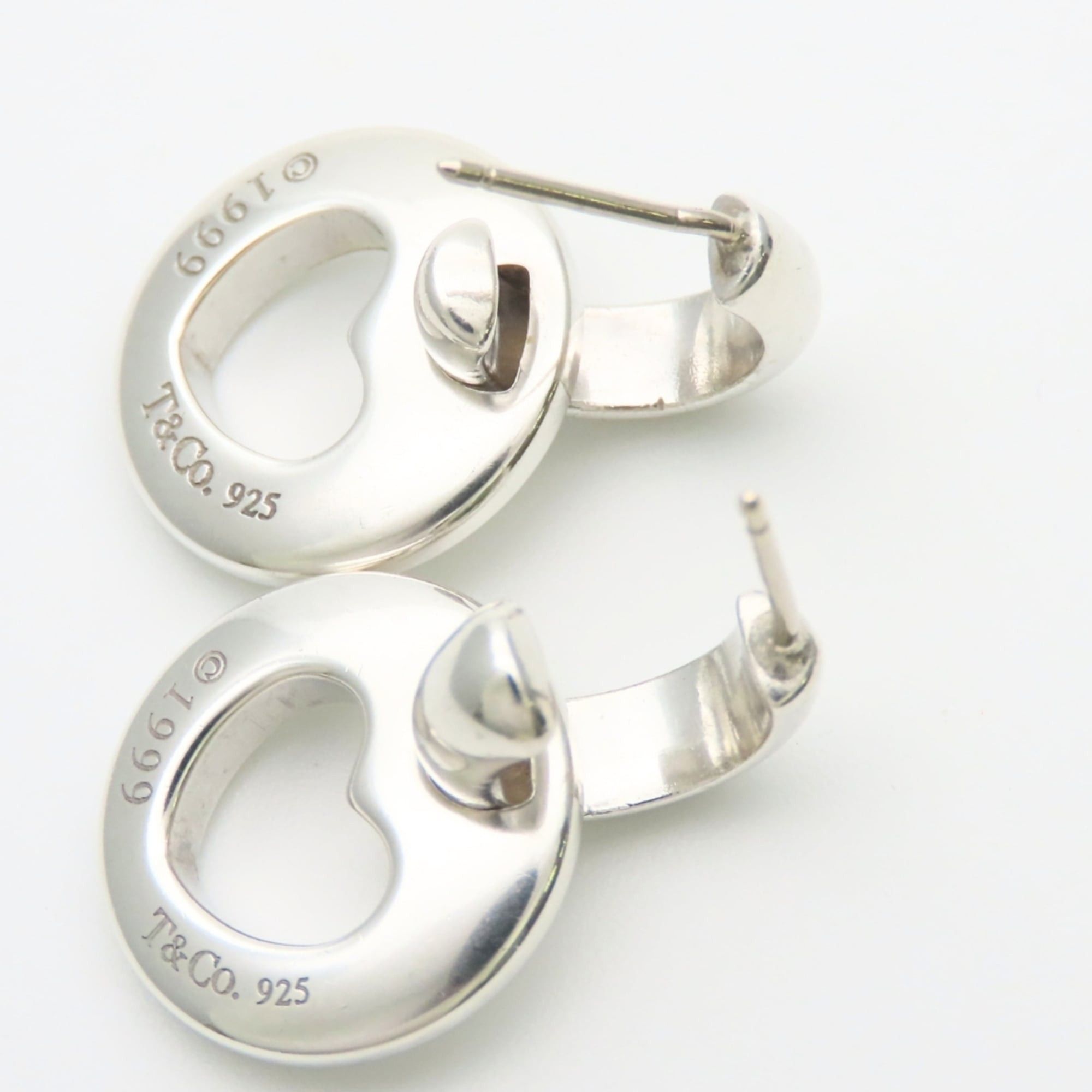 Tiffany & Co. Tiffany & Co. Pierced Heart Sterling Silver 925 Open Swing Earrings for Women Size ONE SIZE - 6 Thumbnail