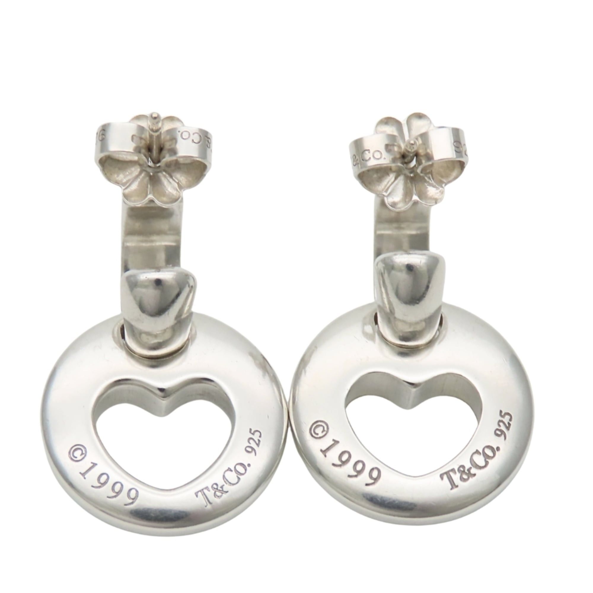 Tiffany & Co. Tiffany & Co. Pierced Heart Sterling Silver 925 Open Swing Earrings for Women Size ONE SIZE - 3 Thumbnail