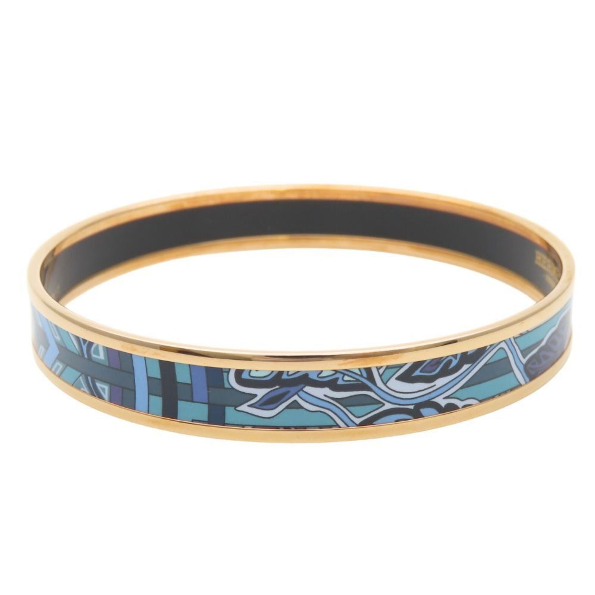 Hermes Hermes Bracelet Email PM Metal Blue Purple Gold GP Bangle Cloisonné Enamel Women's HERMES Size ONE SIZE - 5 Thumbnail