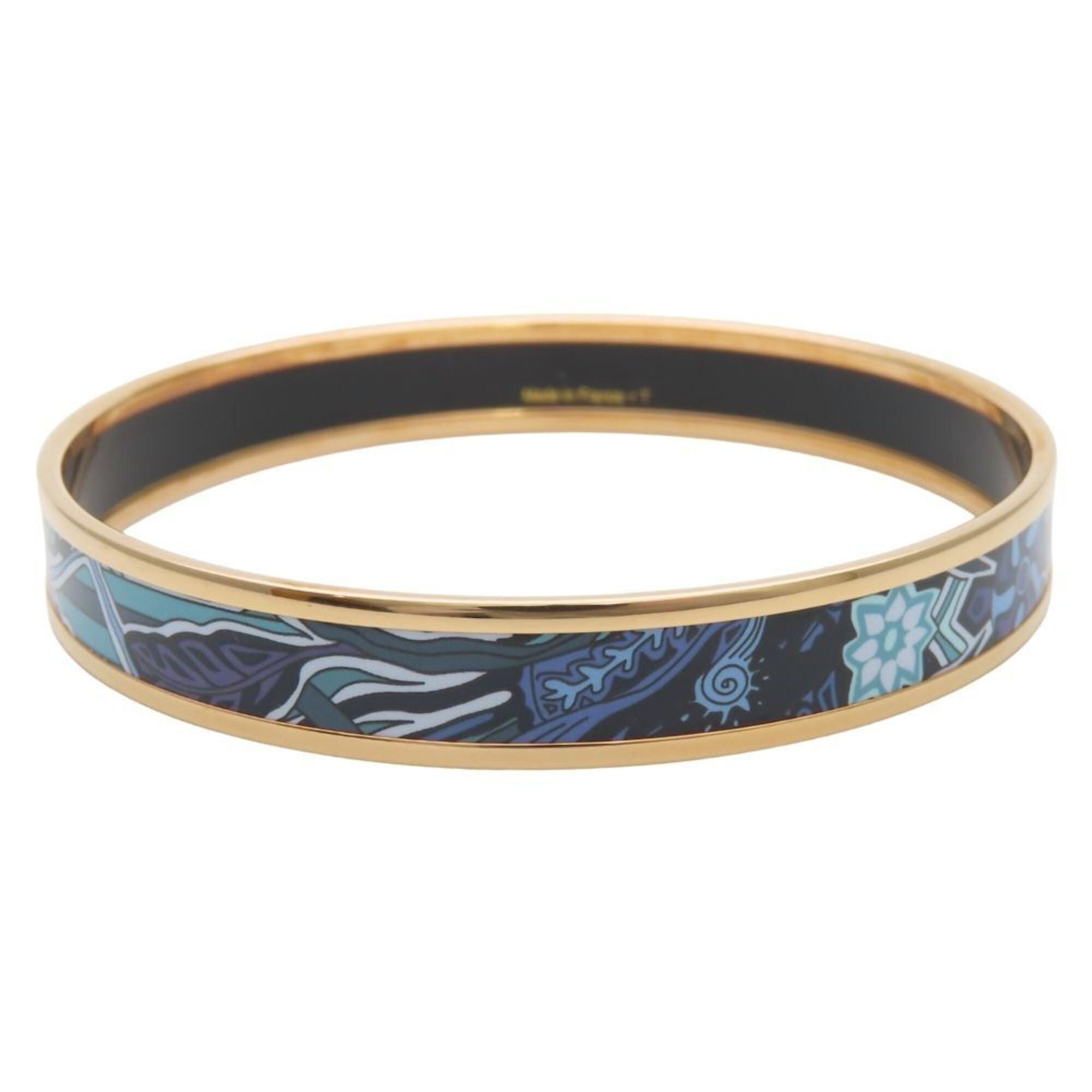 Hermes Hermes Bracelet Email PM Metal Blue Purple Gold GP Bangle Cloisonné Enamel Women's HERMES Size ONE SIZE - 3 Thumbnail