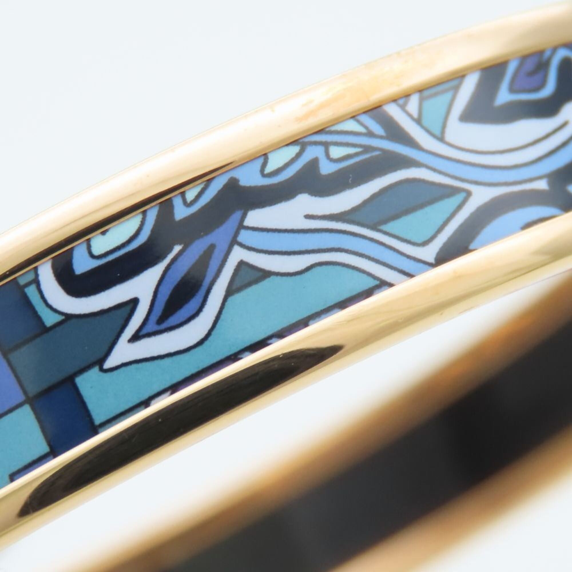 Hermes Hermes Bracelet Email PM Metal Blue Purple Gold GP Bangle Cloisonné Enamel Women's HERMES Size ONE SIZE - 8 Thumbnail