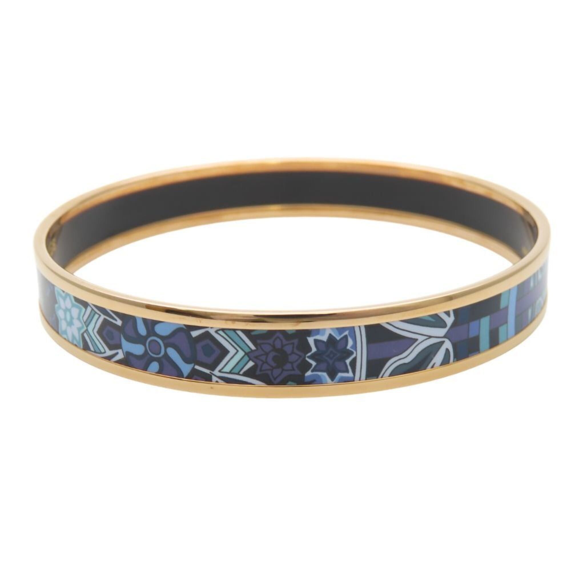 Hermes Hermes Bracelet Email PM Metal Blue Purple Gold GP Bangle Cloisonné Enamel Women's HERMES Size ONE SIZE - 4 Thumbnail