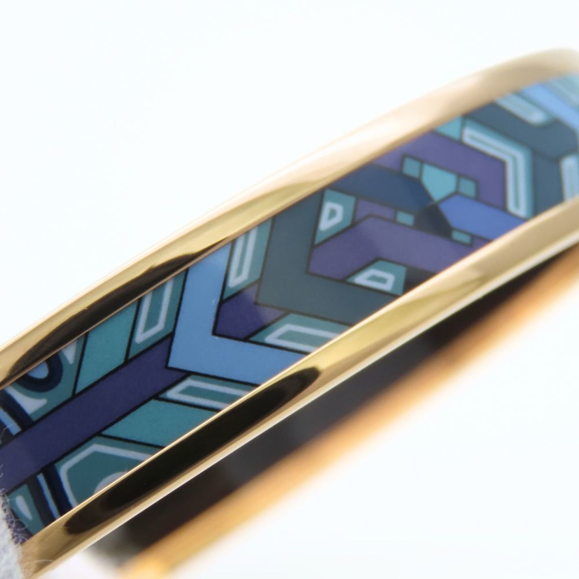 Hermes Hermes Bracelet Email PM Metal Blue Purple Gold GP Bangle Cloisonné Enamel Women's HERMES Size ONE SIZE - 9 Thumbnail