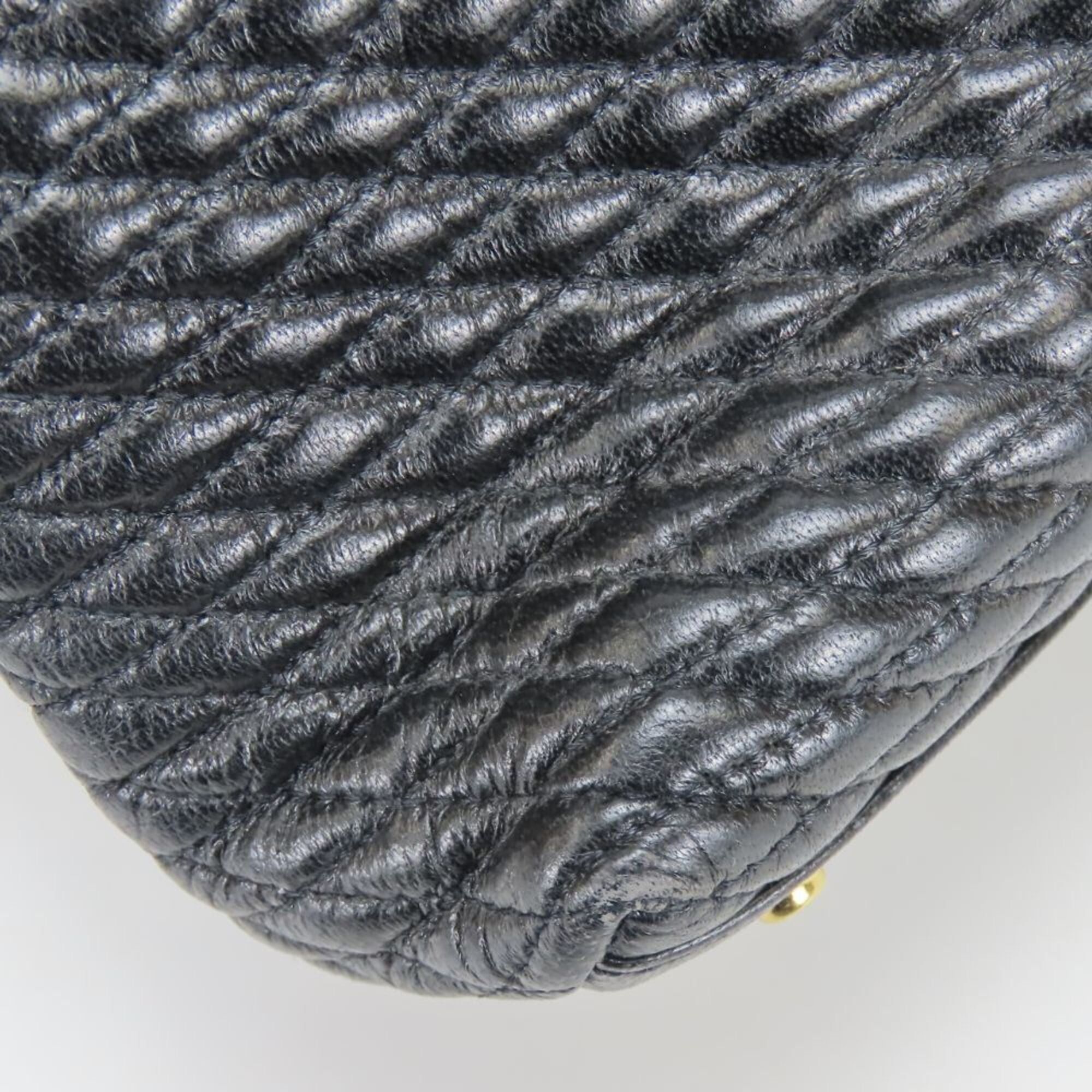 Bally Bally tote bag, quilted leather, black, gold hardware, chain, fringe, women's. Size ONE SIZE - 7 Thumbnail