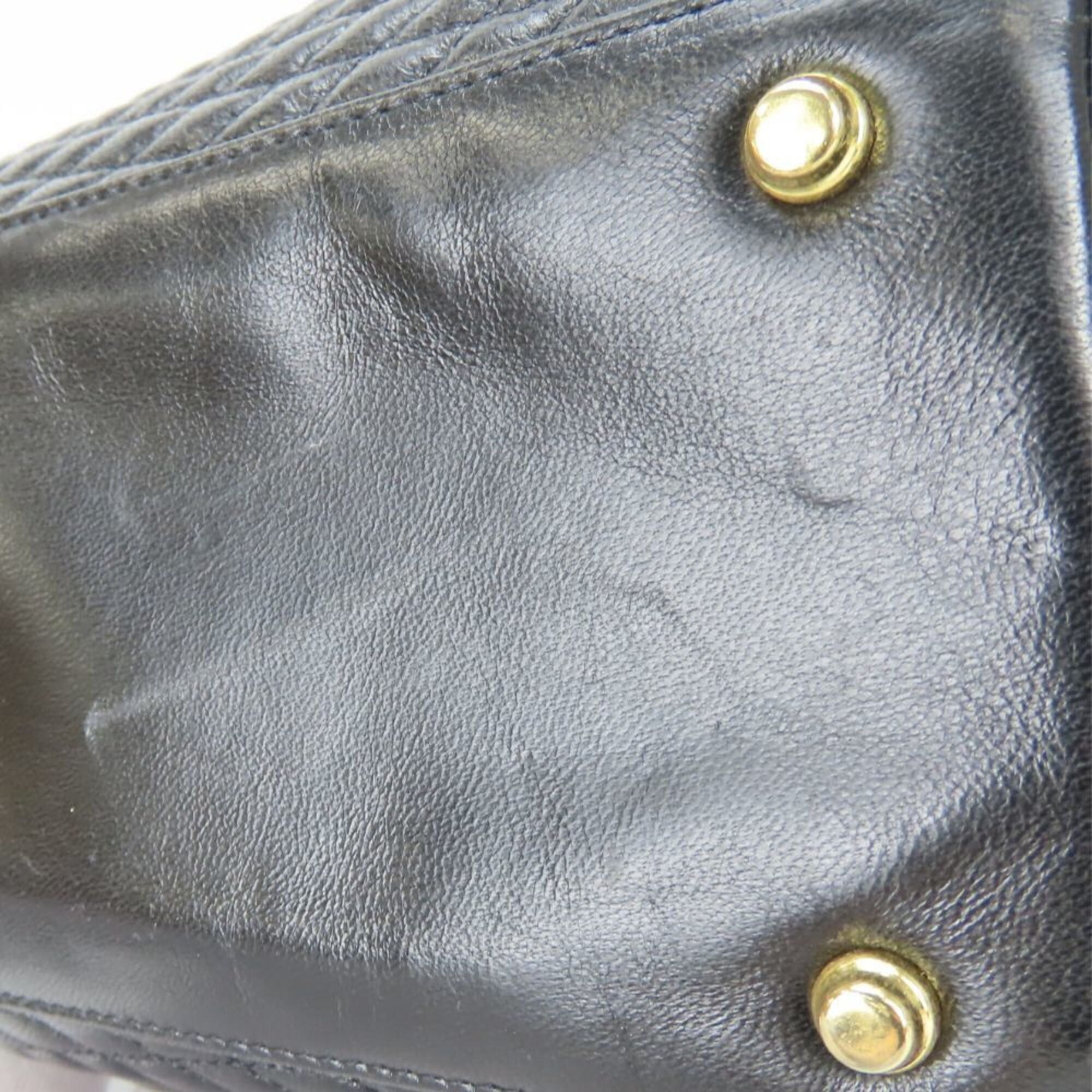 Bally Bally tote bag, quilted leather, black, gold hardware, chain, fringe, women's. Size ONE SIZE - 10 Thumbnail