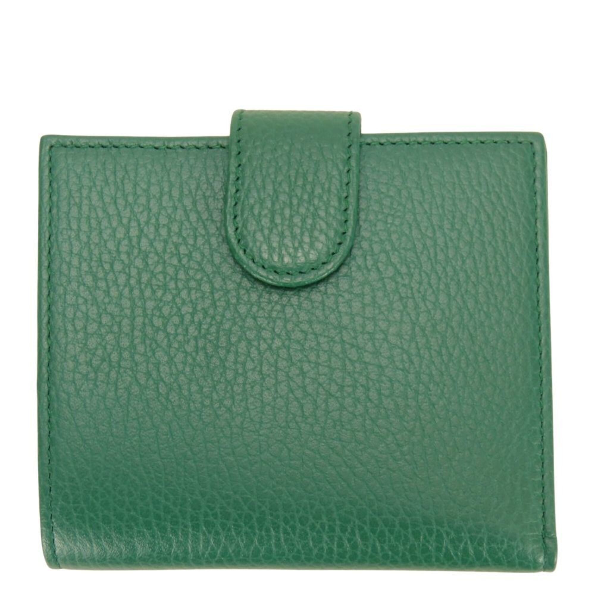 Gucci Gucci Bi-fold Wallet Interlocking 615525 Leather Green Women's GUCCI Size ONE SIZE - 3 Thumbnail