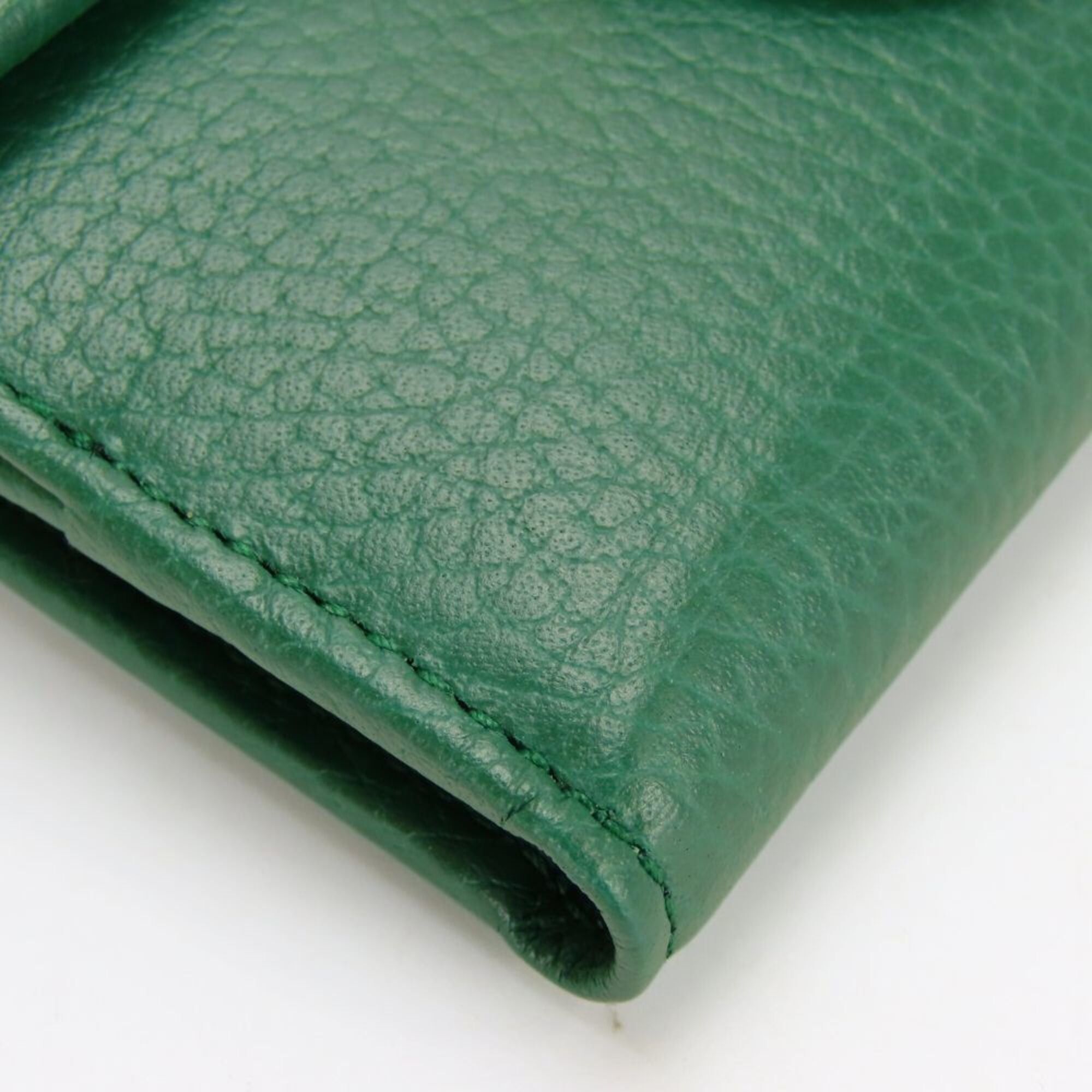 Gucci Gucci Bi-fold Wallet Interlocking 615525 Leather Green Women's GUCCI Size ONE SIZE - 5 Thumbnail