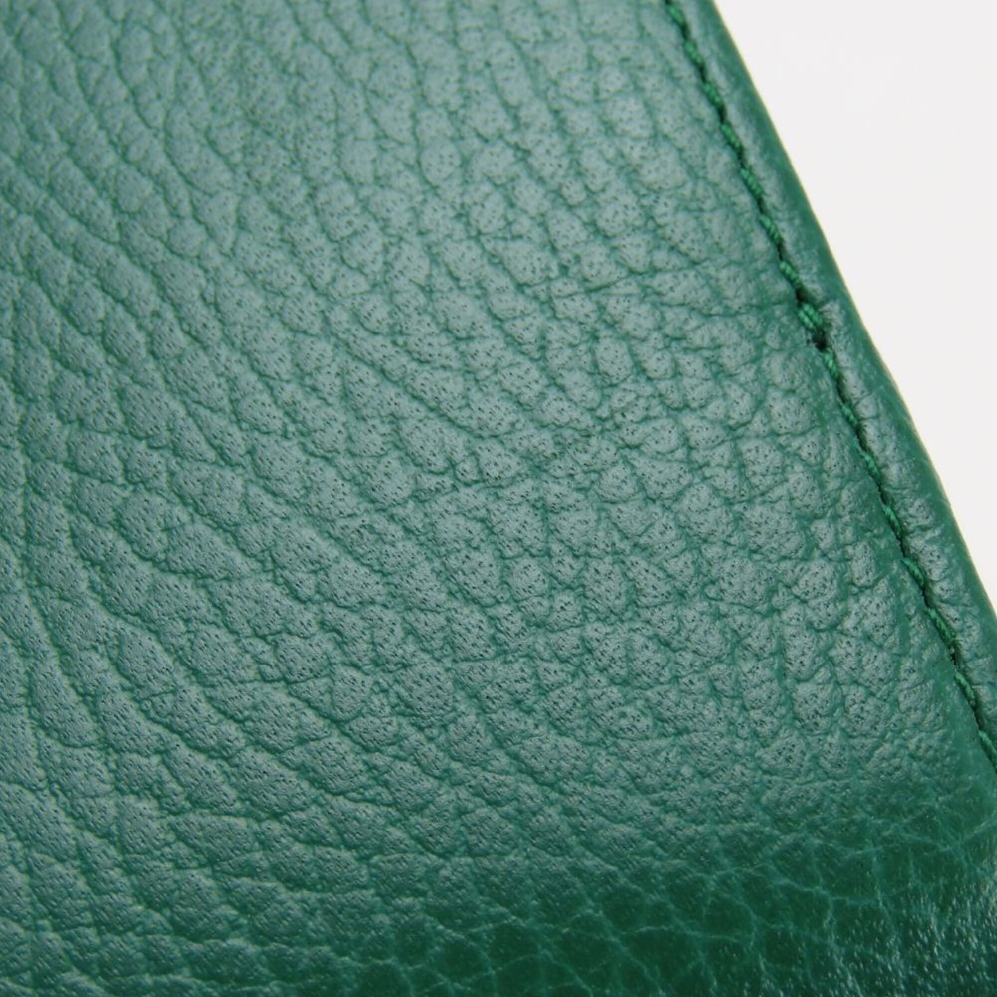 Gucci Gucci Bi-fold Wallet Interlocking 615525 Leather Green Women's GUCCI Size ONE SIZE - 11 Thumbnail
