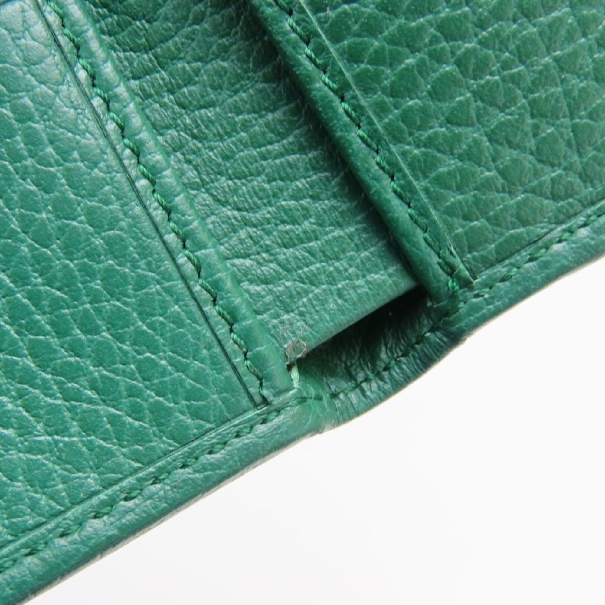 Gucci Gucci Bi-fold Wallet Interlocking 615525 Leather Green Women's GUCCI Size ONE SIZE - 17 Thumbnail