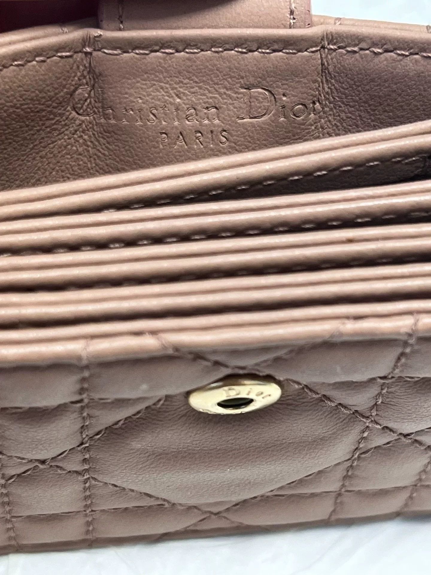 Dior Dior Pink Lambskin Accordion Card Holder Size ONE SIZE - 4 Thumbnail