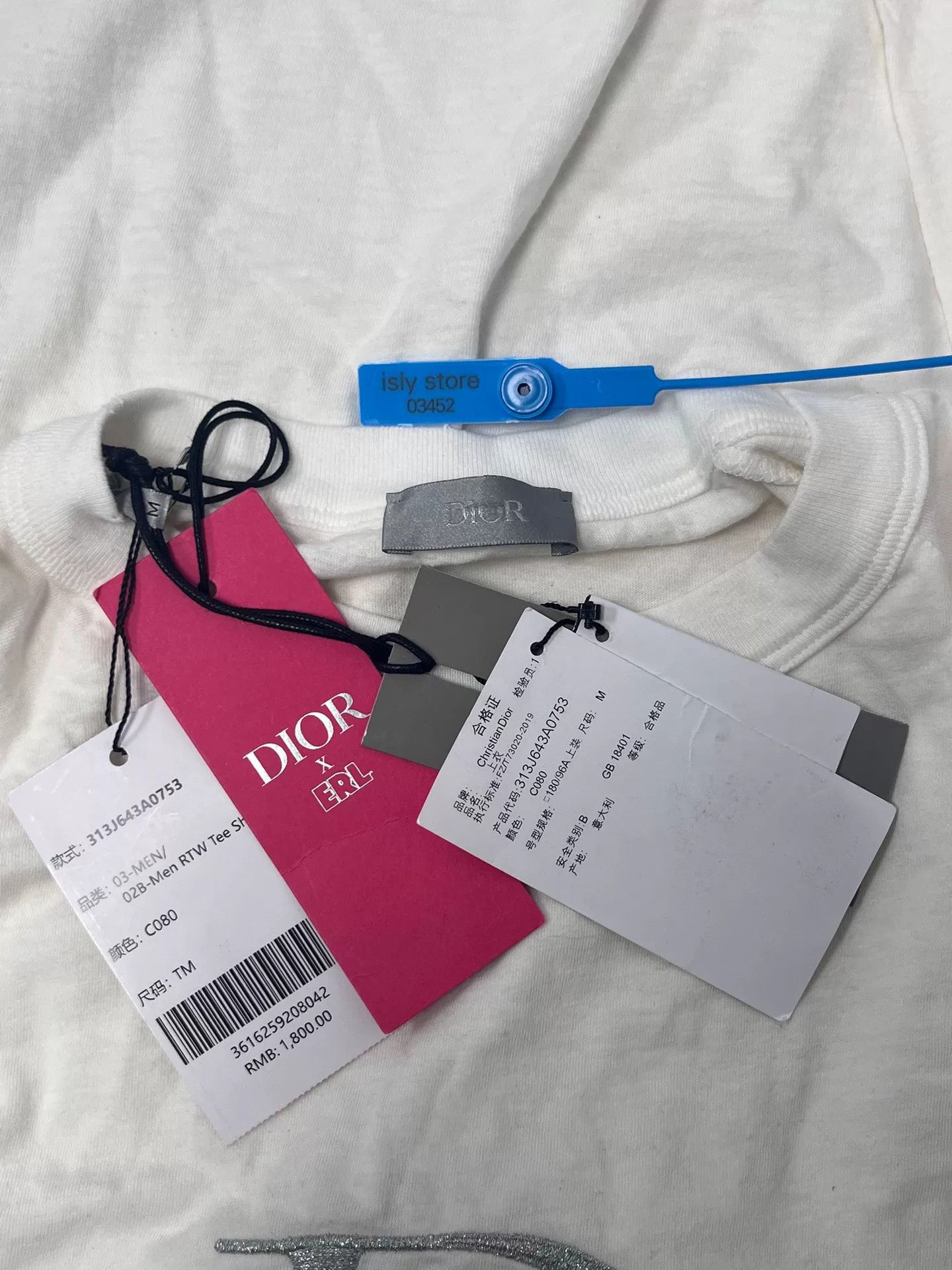 Dior DIOR Distressed Logo Embroidered Crewneck T-shirt Size US M / EU 48-50 / 2 - 7 Thumbnail