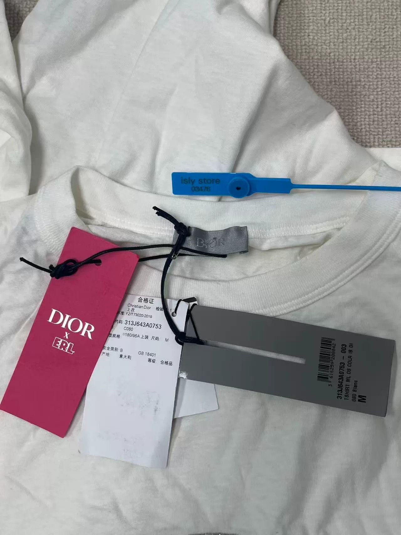 Dior DIOR Distressed Logo Embroidered Crewneck T-shirt Size US M / EU 48-50 / 2 - 5 Thumbnail