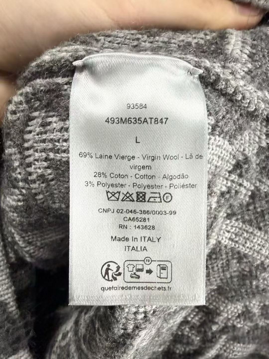 Dior Dior Wool Sweater Arm Zip All-Over Print Size US L / EU 52-54 / 3 - 4 Thumbnail