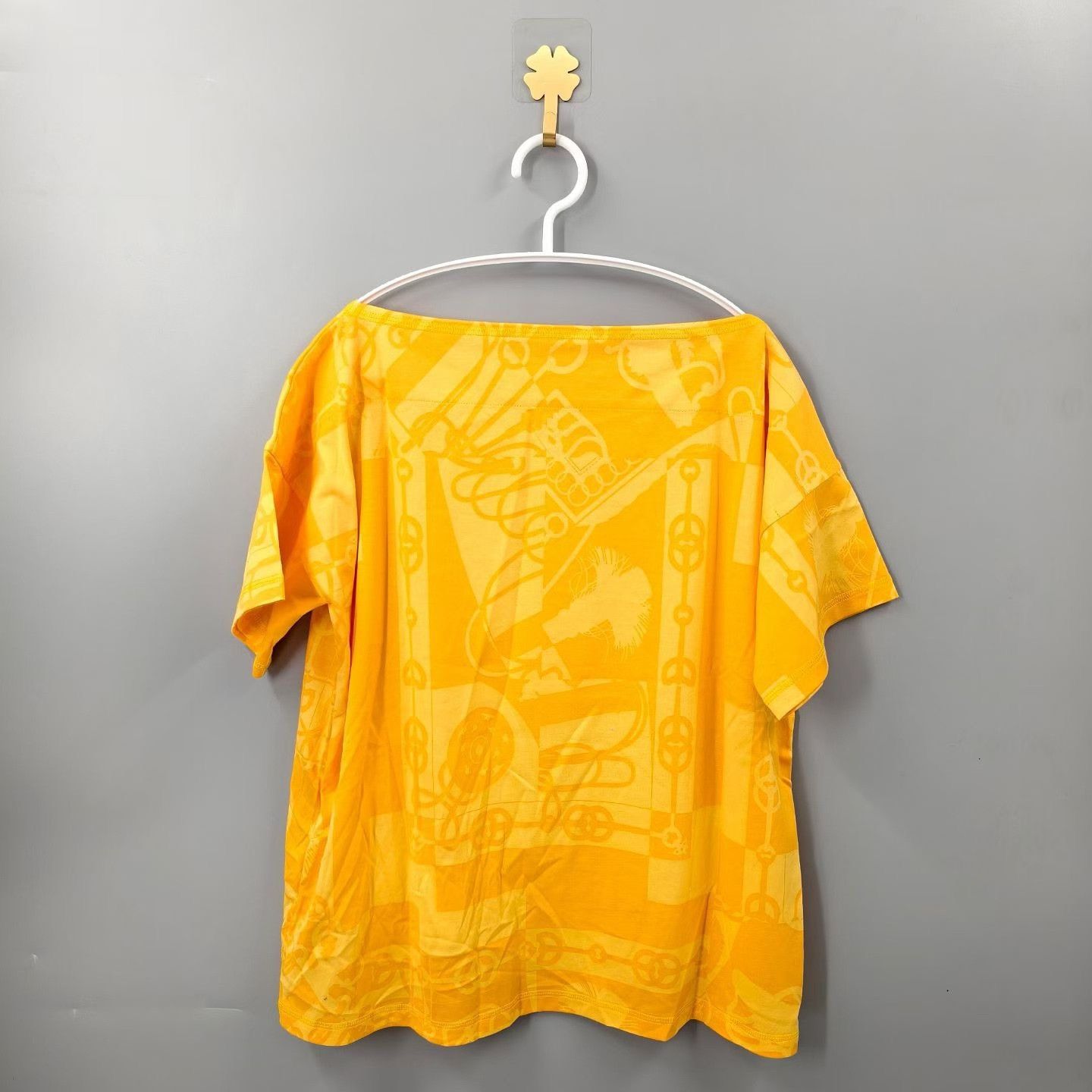 Hermes Hermes Yellow Harness Print Silk Short-Sleeve Size XXS / US 00 / IT 34 - 2 Thumbnail