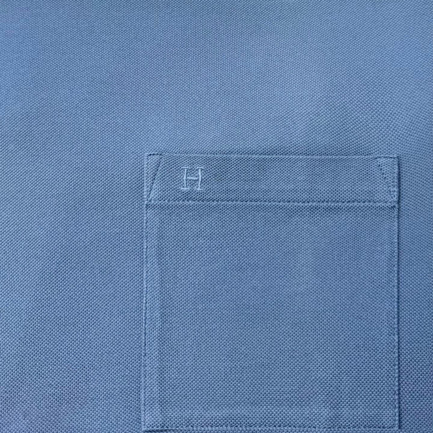 Hermes Hermes 2025 New Light Blue Ribbed Neck Short Sleeve Size US S / EU 44-46 / 1 - 4 Thumbnail