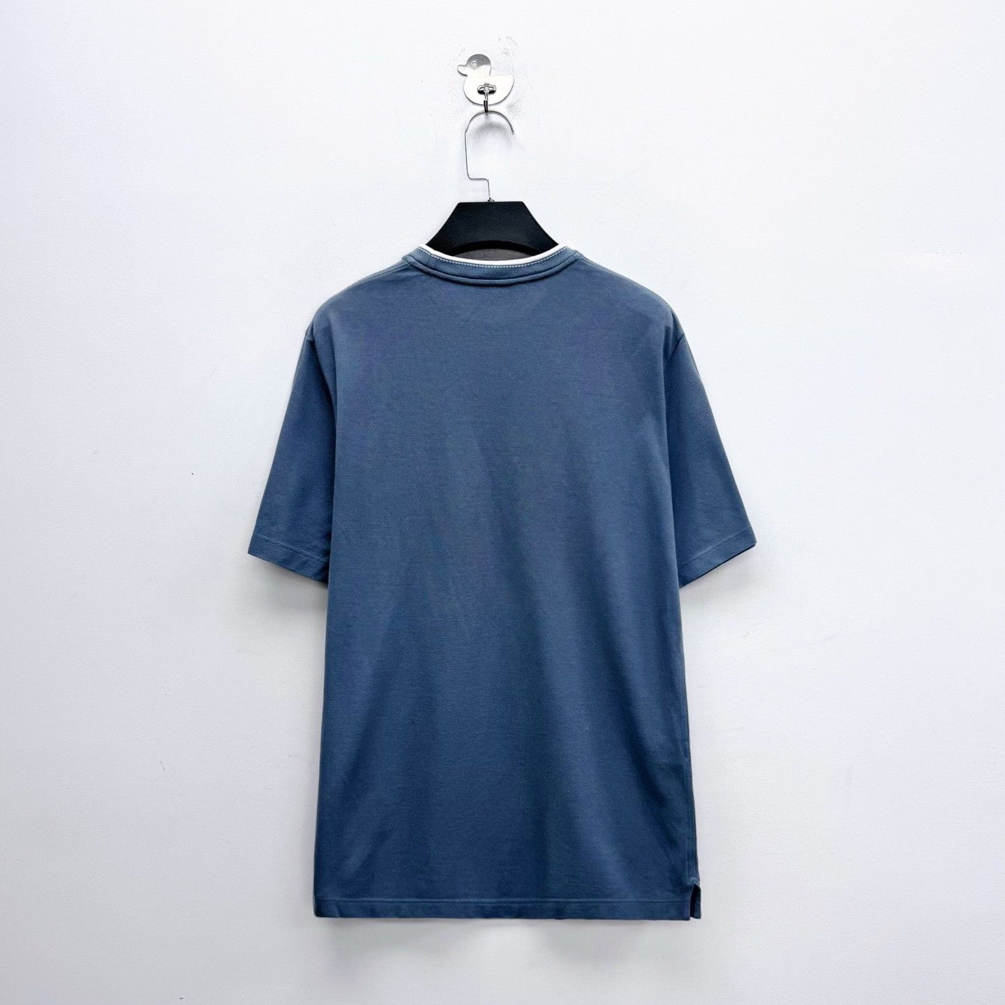 Hermes Hermes 2025 New Light Blue Ribbed Neck Short Sleeve Size US S / EU 44-46 / 1 - 2 Thumbnail