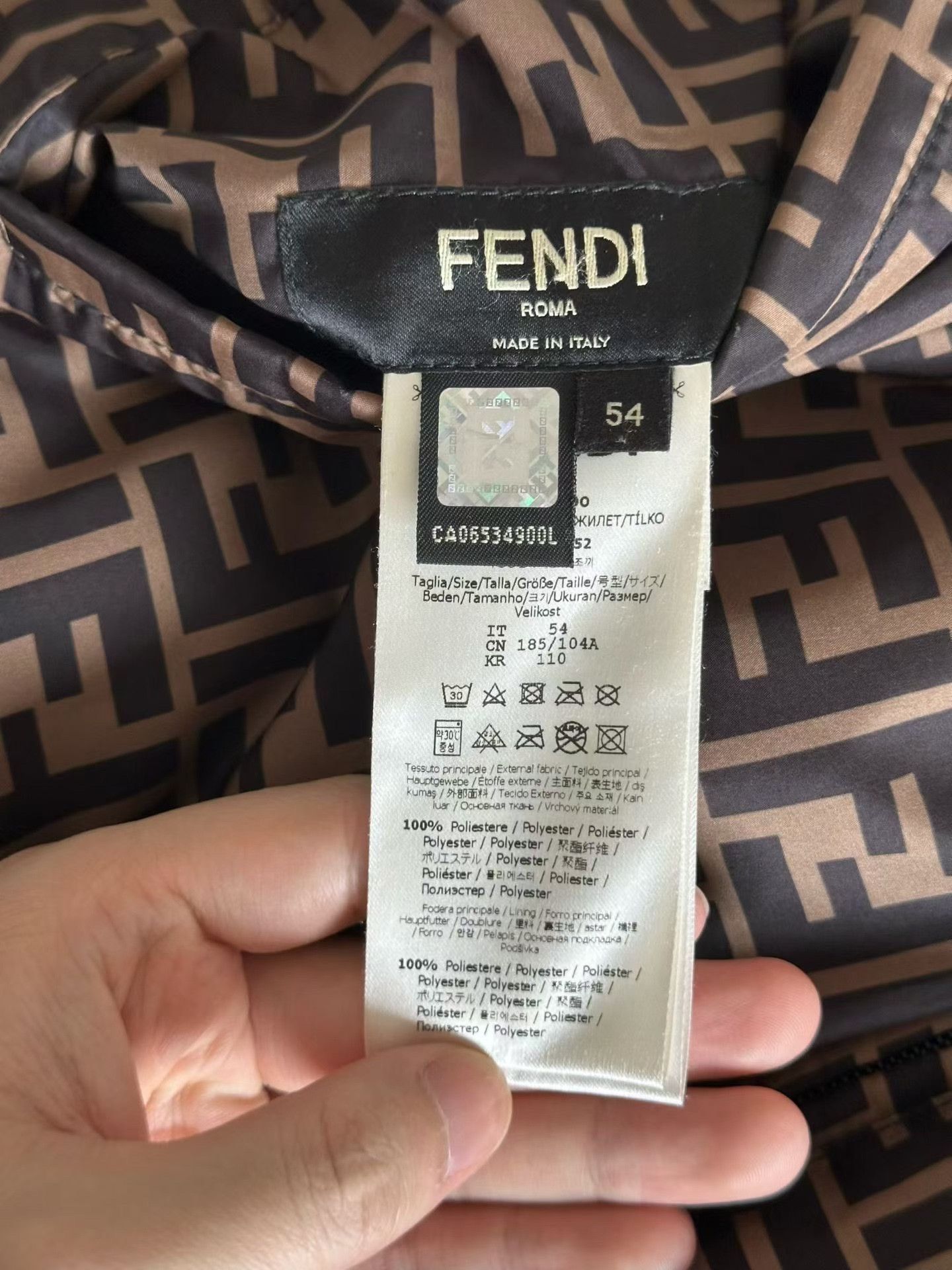 Fendi Fendi Reversible All-over Print Down Vest Size US L / EU 52-54 / 3 - 3 Thumbnail