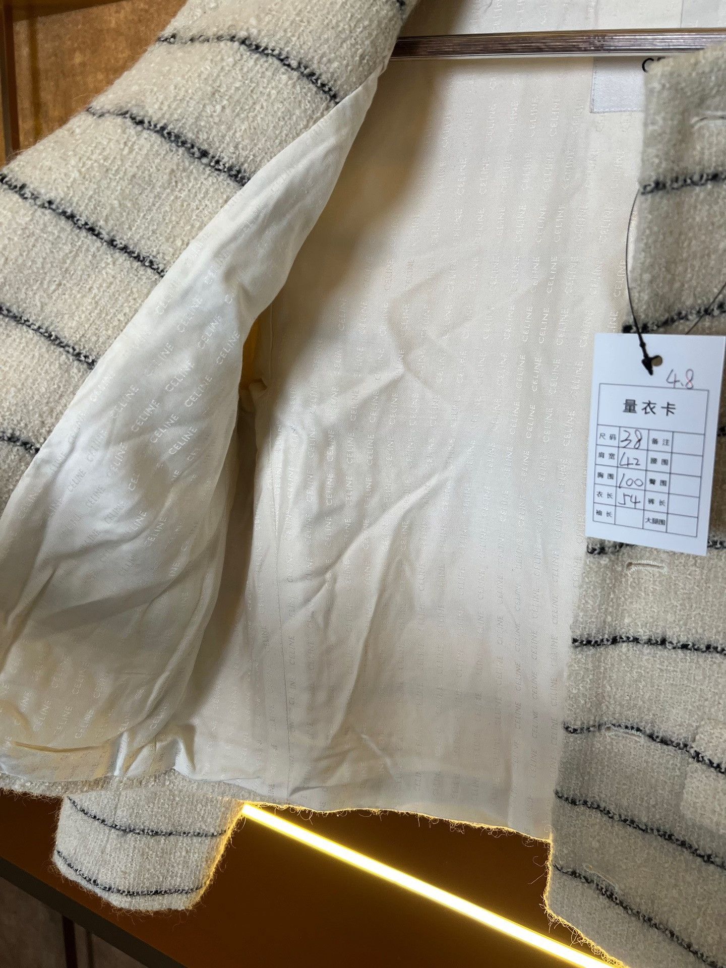 Celine Celine Striped Gold Button Wool Jacket Size S / US 4 / IT 40 - 4 Thumbnail
