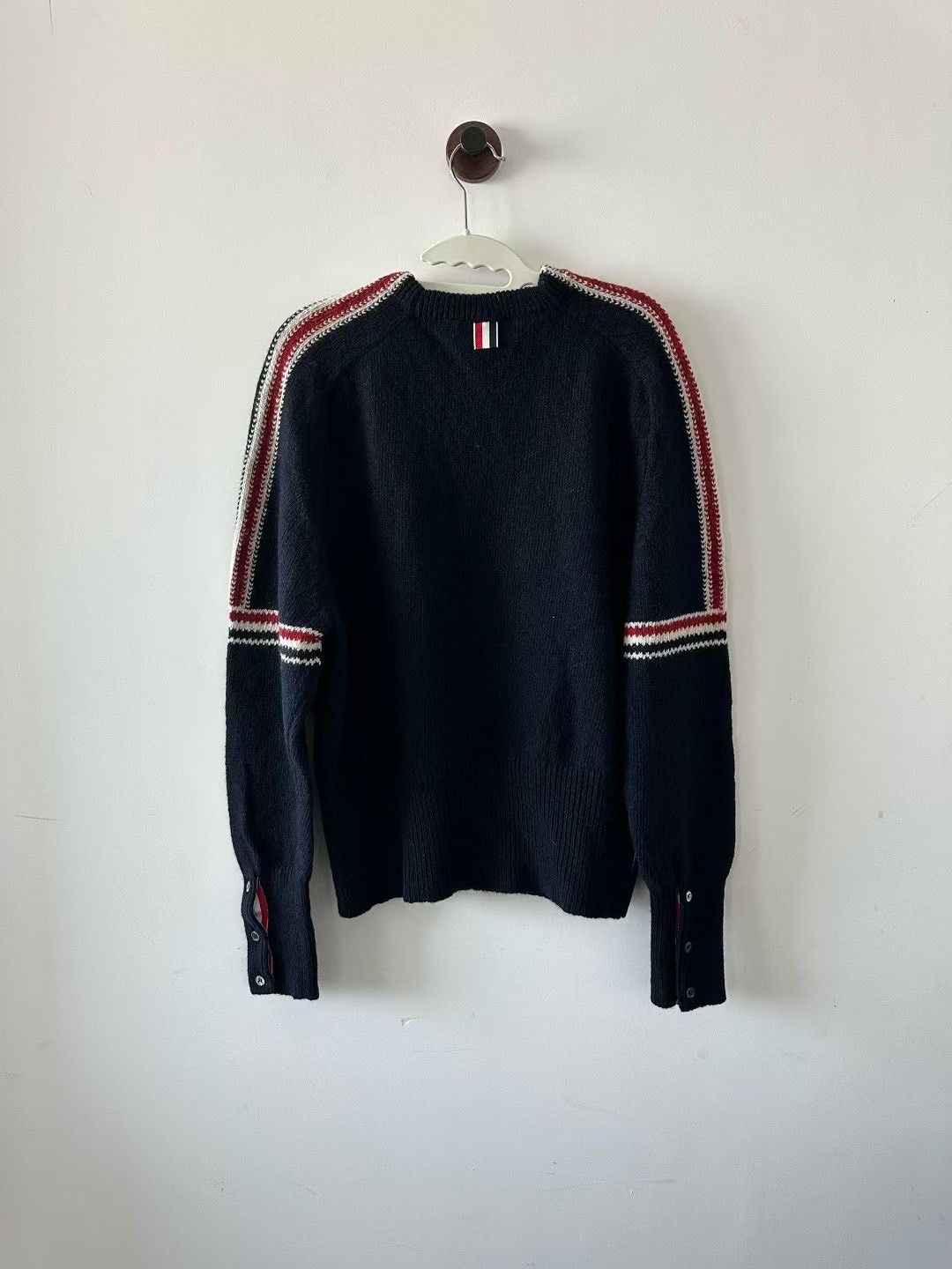 Thom Browne Thom Browne Blue Striped Wool Sweater Size US M / EU 48-50 / 2 - 2 Thumbnail
