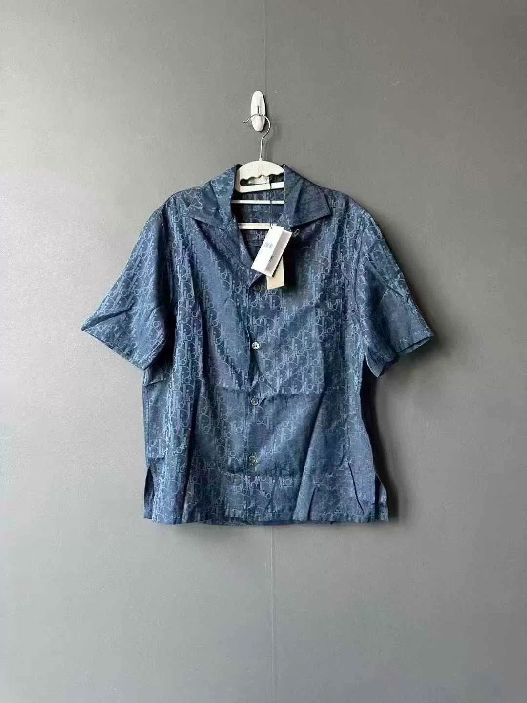 Dior Dior Blue All-over Print Short-sleeve Shirt Size US M / EU 48-50 / 2 - 4 Thumbnail